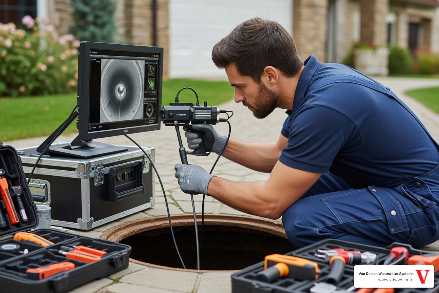 technician performing a video camera sewer inspection - "I think I have a clogged leach field. Who can I call for service in the Spring Branch area?" technician performing a video camera sewer inspection - "I think I have a clogged leach field. Who can I call for service in the Spring Branch area?"