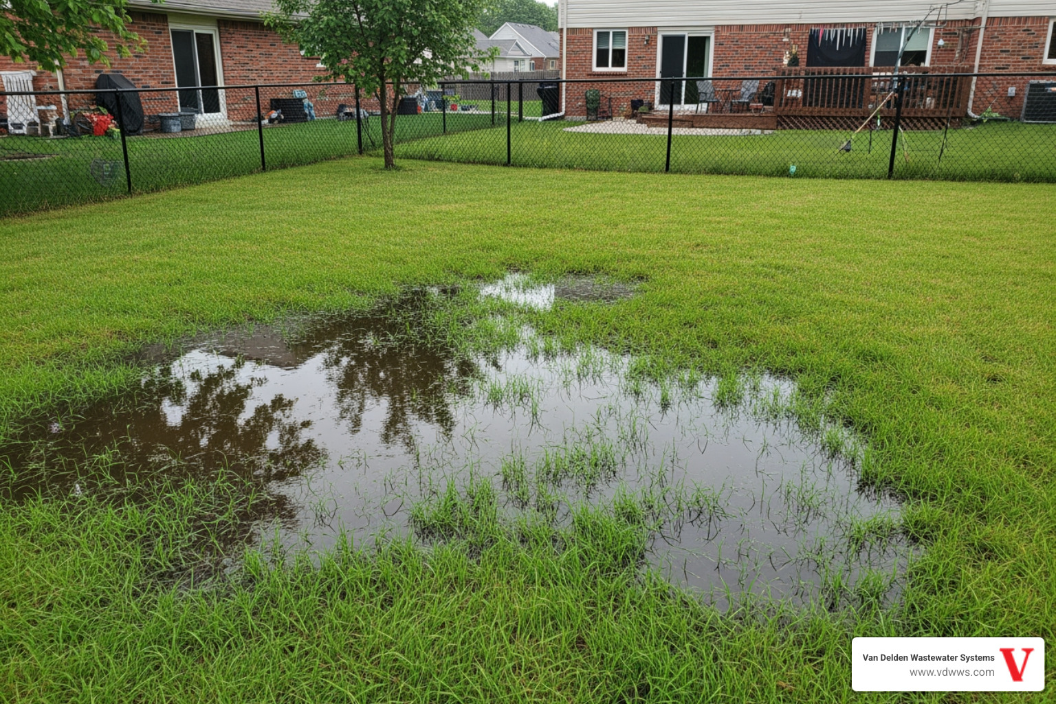 Saturated and failed drain field with pooling wastewater - septic system repairs in shavano park tx