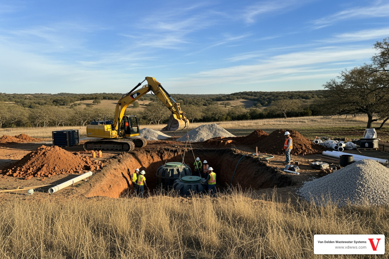 Commercial septic installation in Boerne, TX | #1 Pro