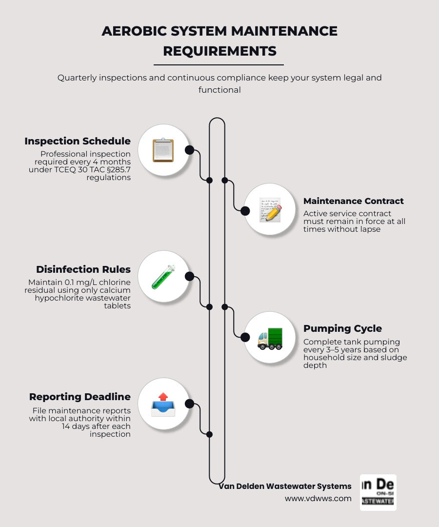Aerobic system maintenance requirements explained: inspection schedule, disinfection rules, pumping frequency, and Aerobic system maintenance requirements explained: inspection schedule, disinfection rules, pumping frequency, and