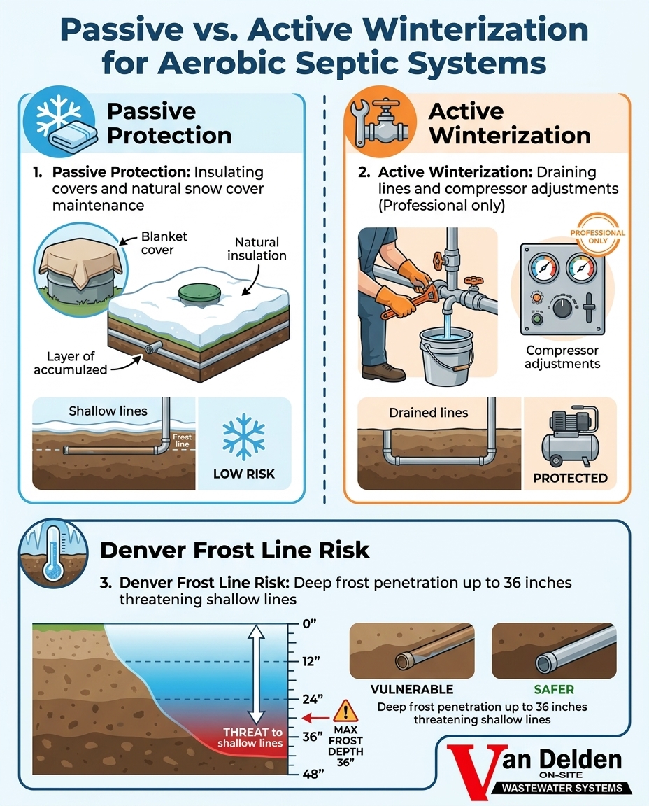 Passive vs. Active Summer Optimization for Aerobic Septic Systems