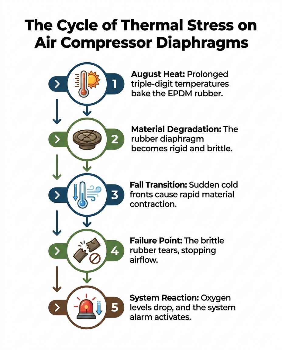 The Cycle of Thermal Stress on Air Compressor Diaphragms