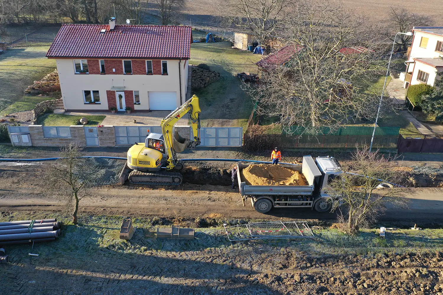 Rekonstrukce inženýrských sítí – VPK Suchý, Zásmuky