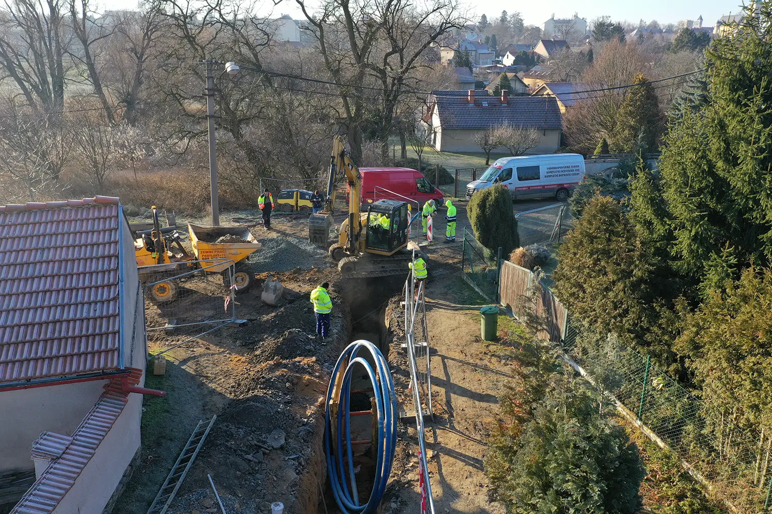 Výstavba inženýrských sítí – VPK Suchý, Zásmuky