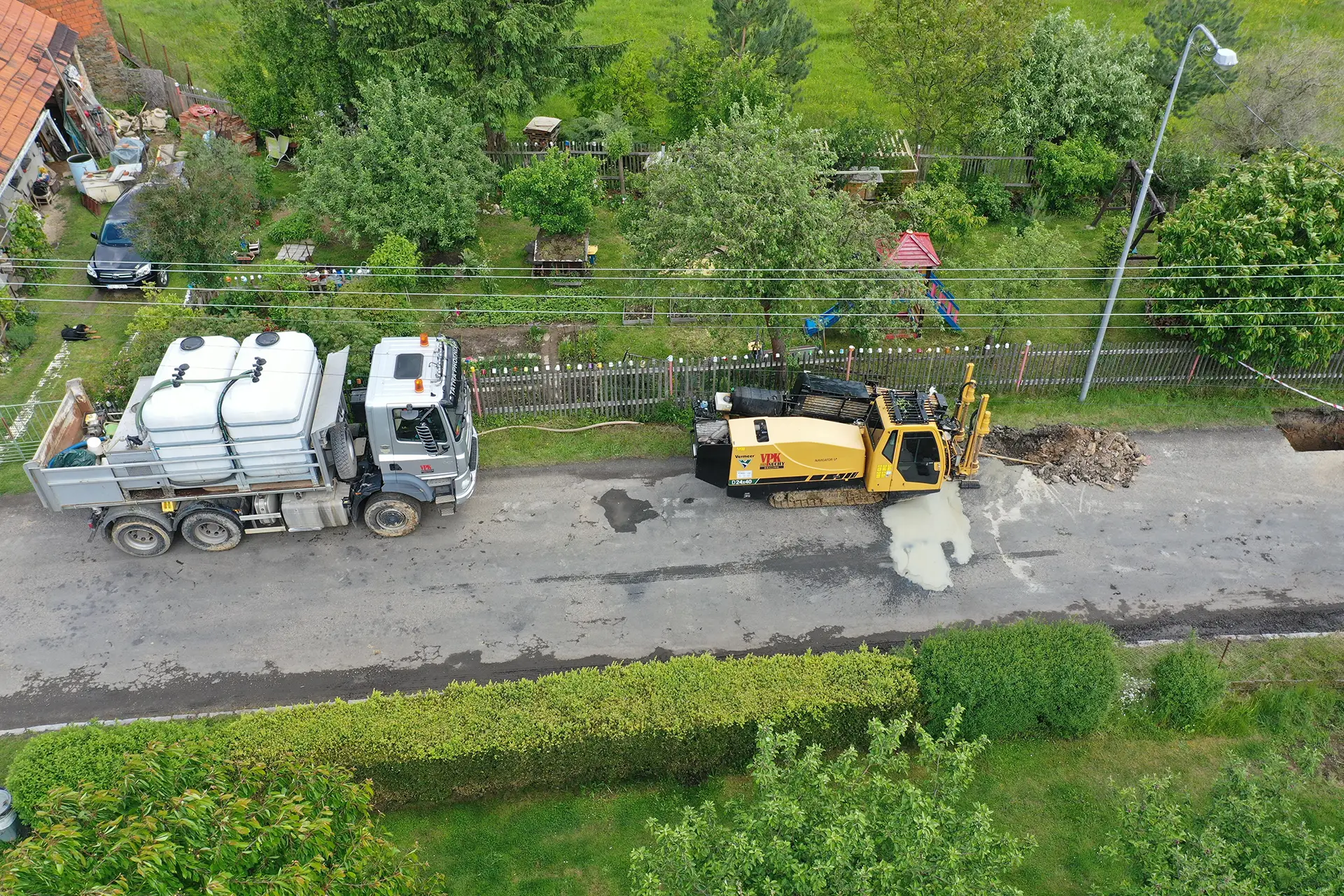 Realizace řízených a neřízených protlaků – VPK Suchý Drilling, Zásmuky