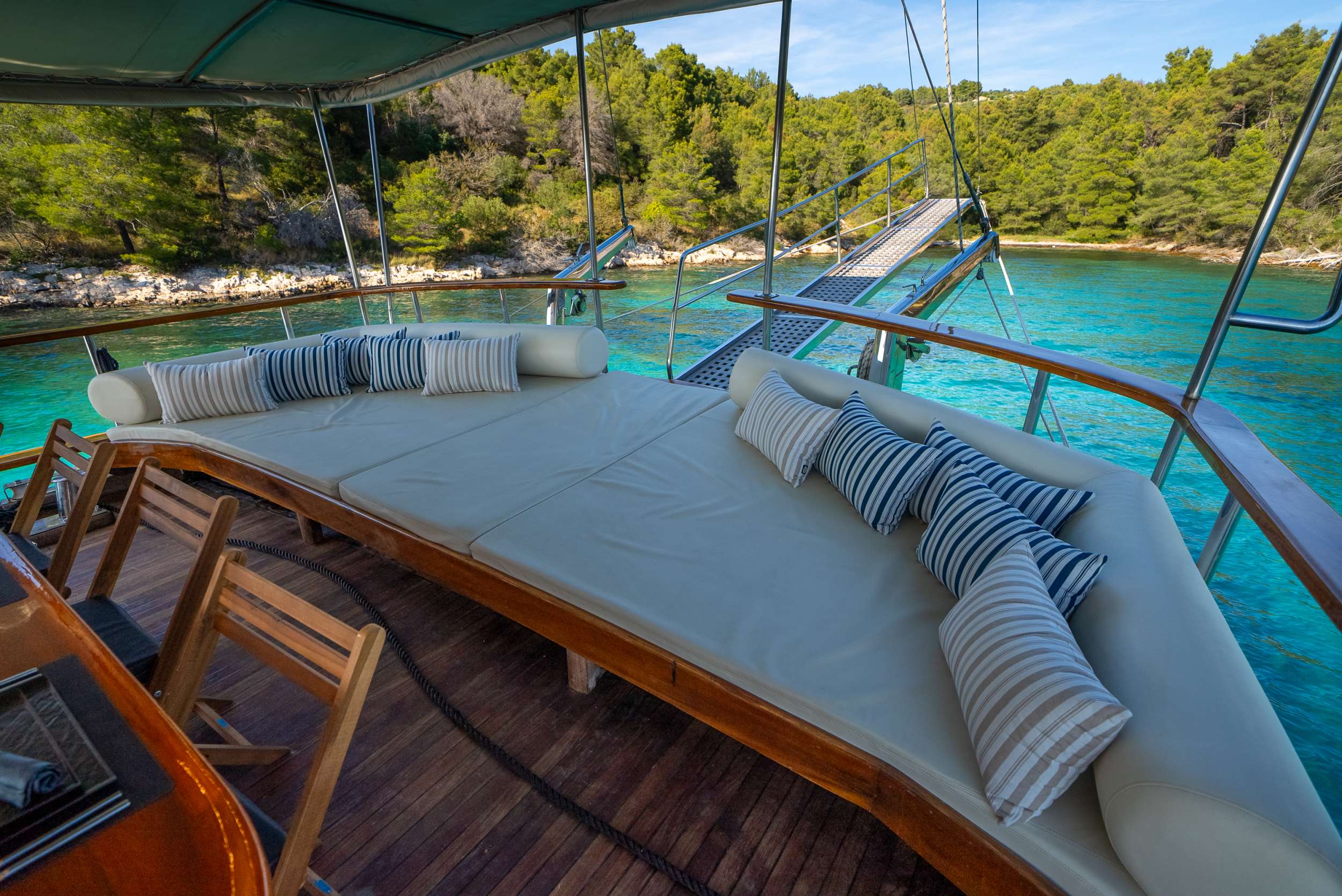 Gulet ALLURE aft deck sunbeds