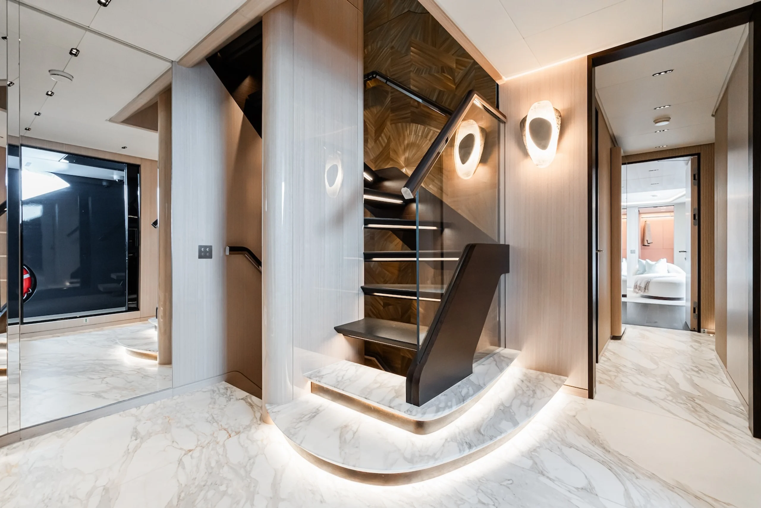 Motor Yacht M stairwell