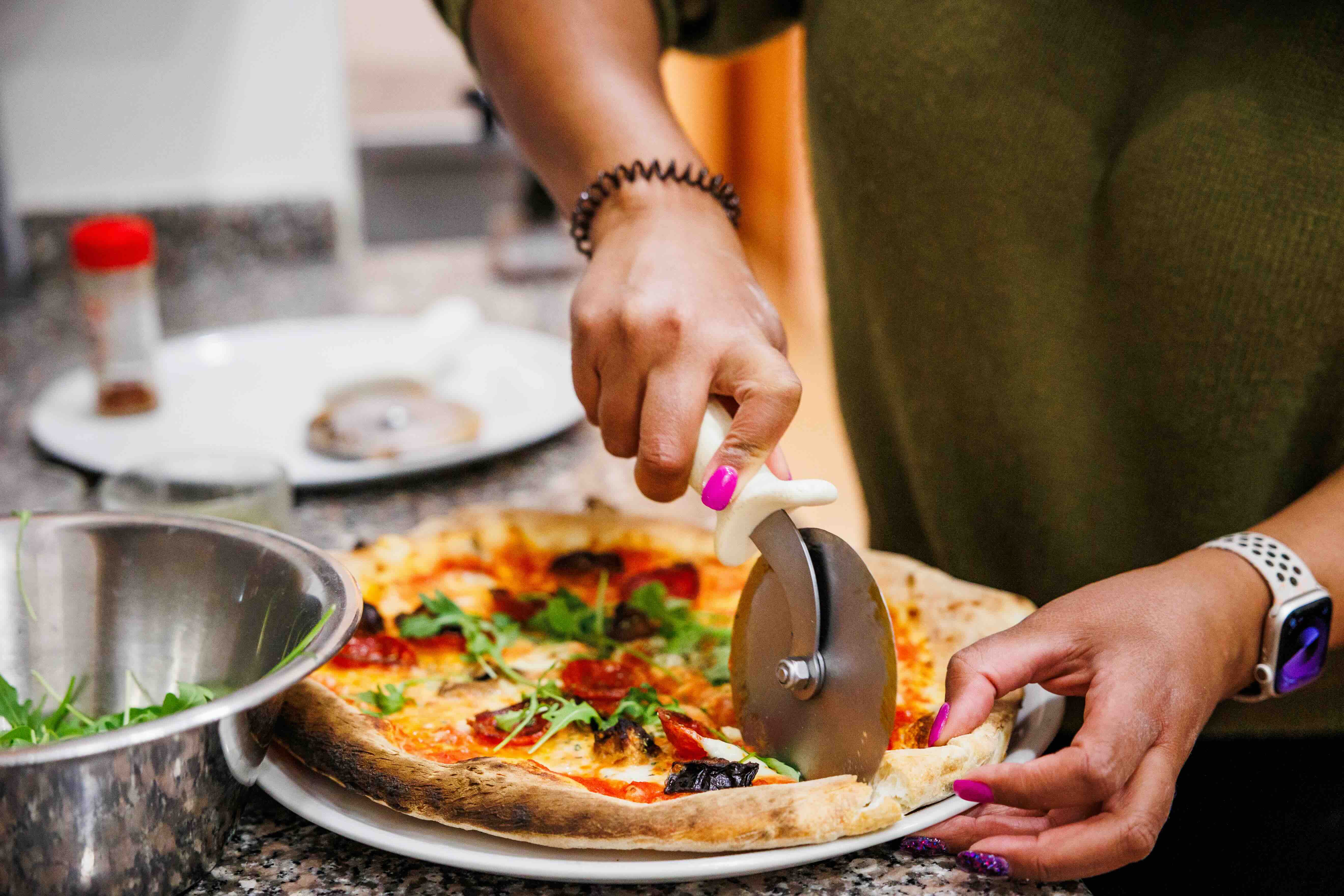 Pizza making experience, in little restaurant in Italy, Amalfi Coast.