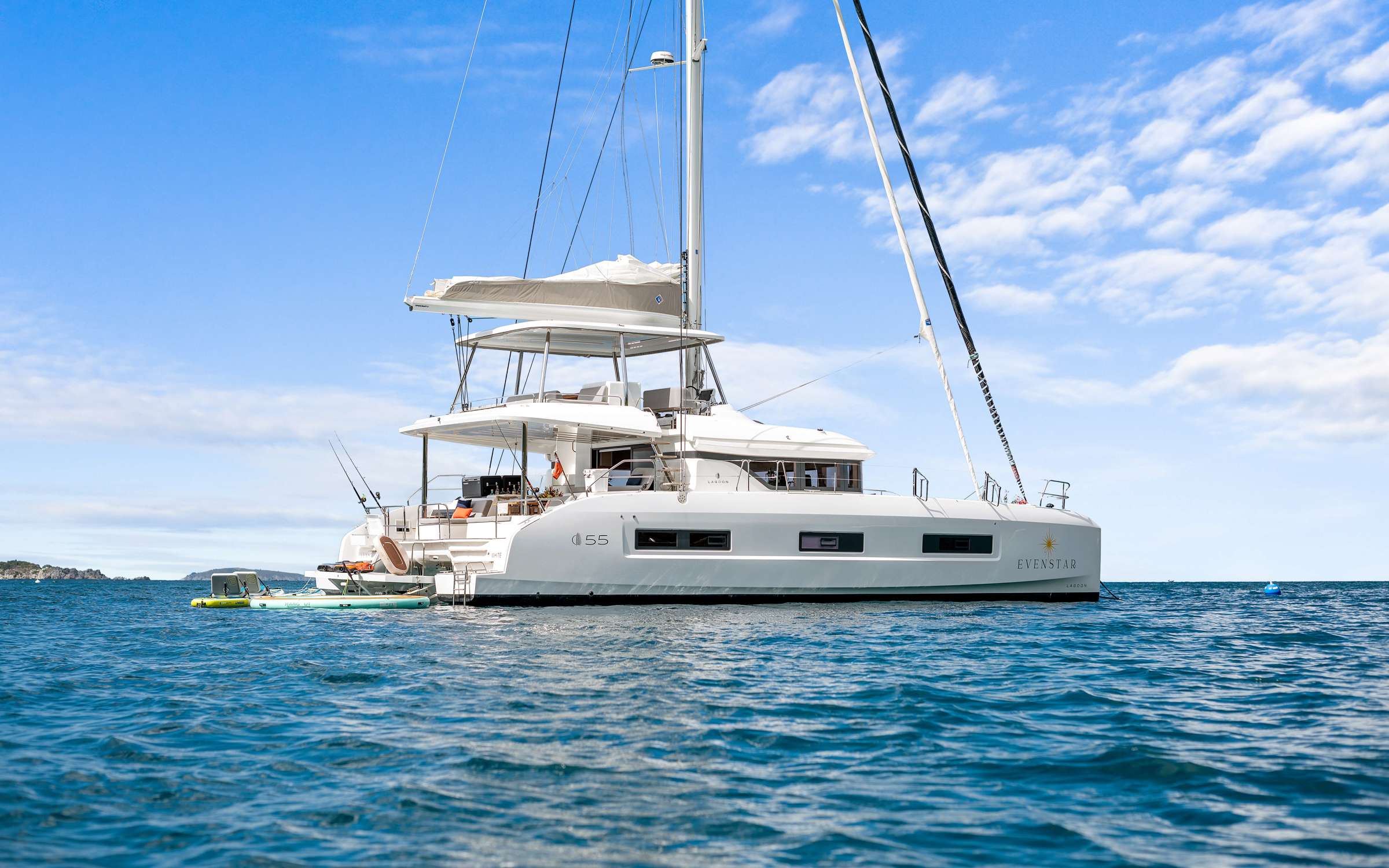 BVI Yacht Charter - Sailing Catamaran EVENSTAR - Lagoon 55 accomodating up to 8 guests