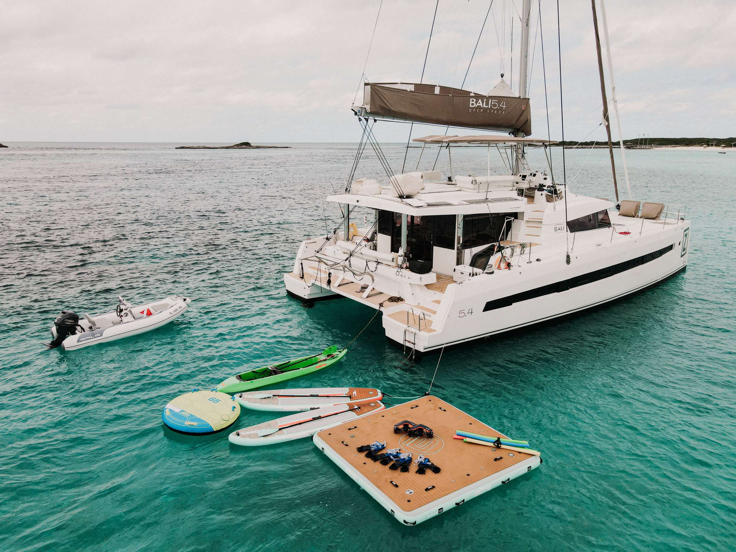 Bahamas Crewed Catamaran ZURI 3 with its wide selection of watertoys