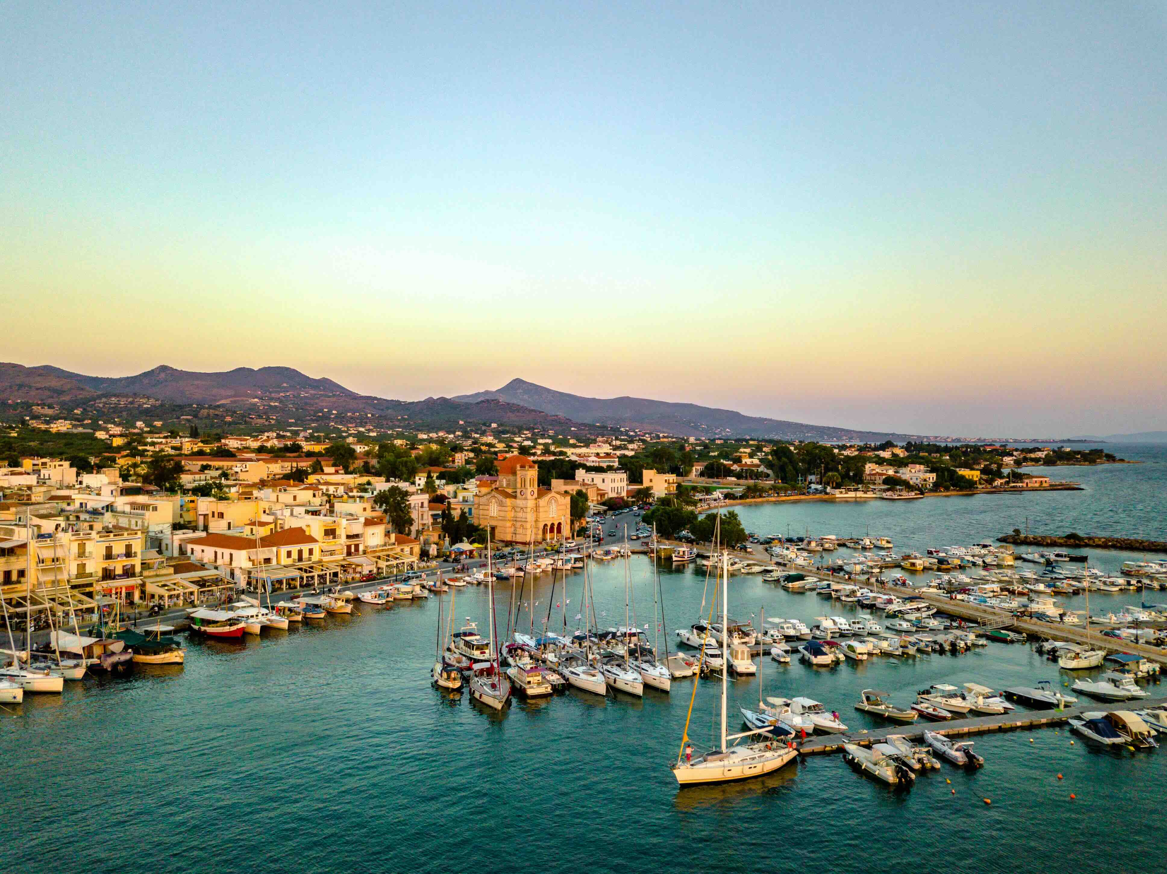 Port of Aegina, Saronic Gulf, Greece