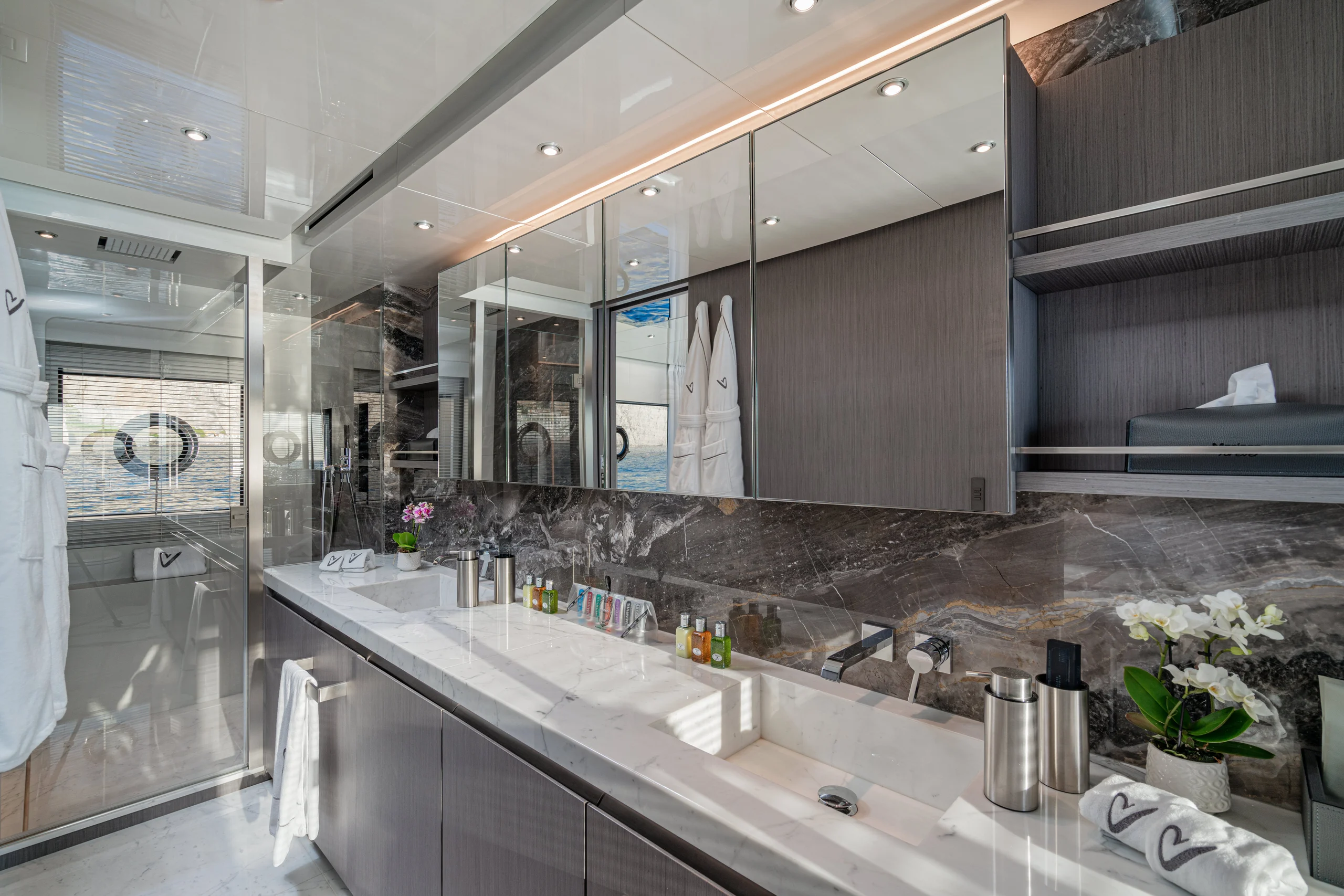 MARICAN FOREVER - 2024 Ferretti Custom Line 106' ensuite bathroom