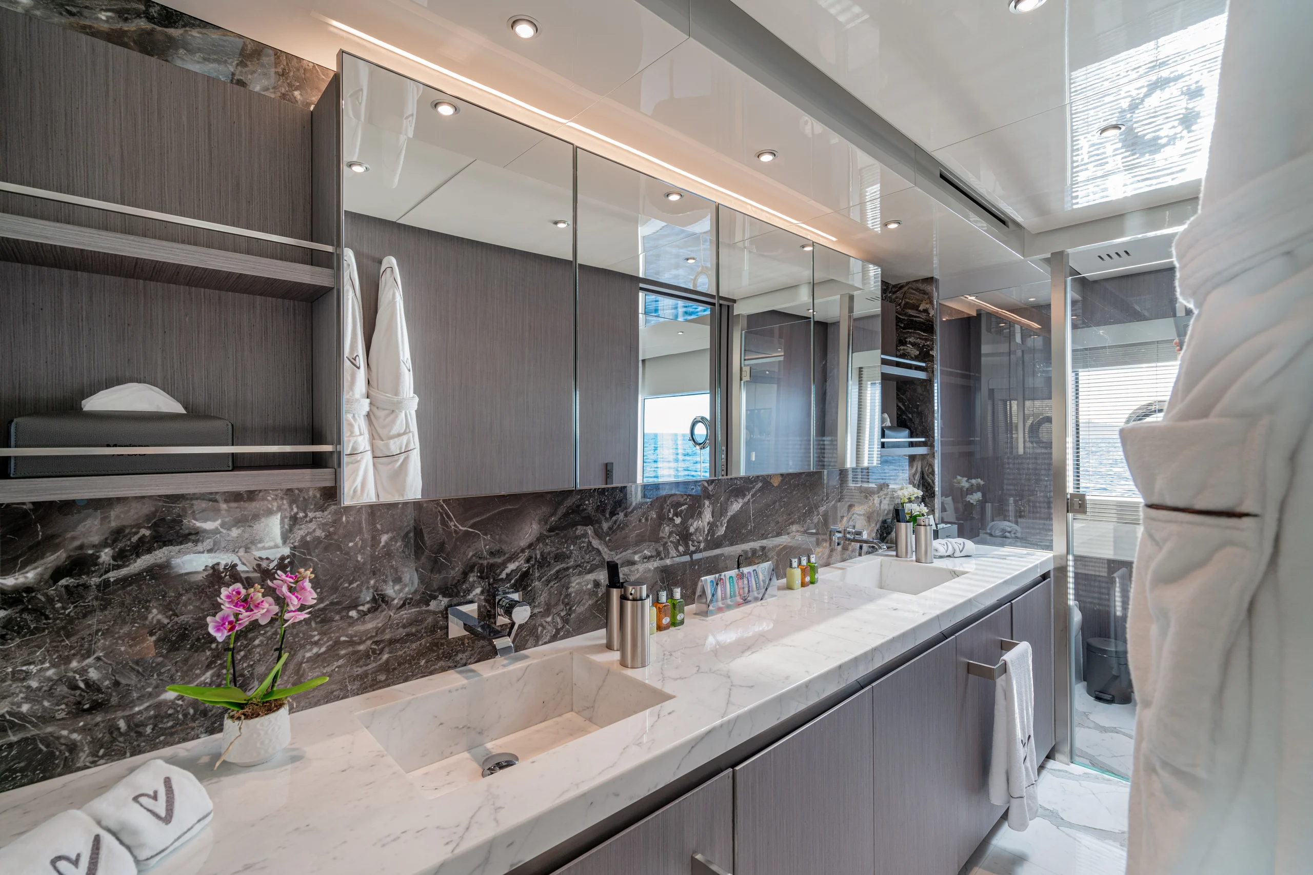 MARICAN FOREVER - 2024 Ferretti Custom Line 106' ensuite bathroom