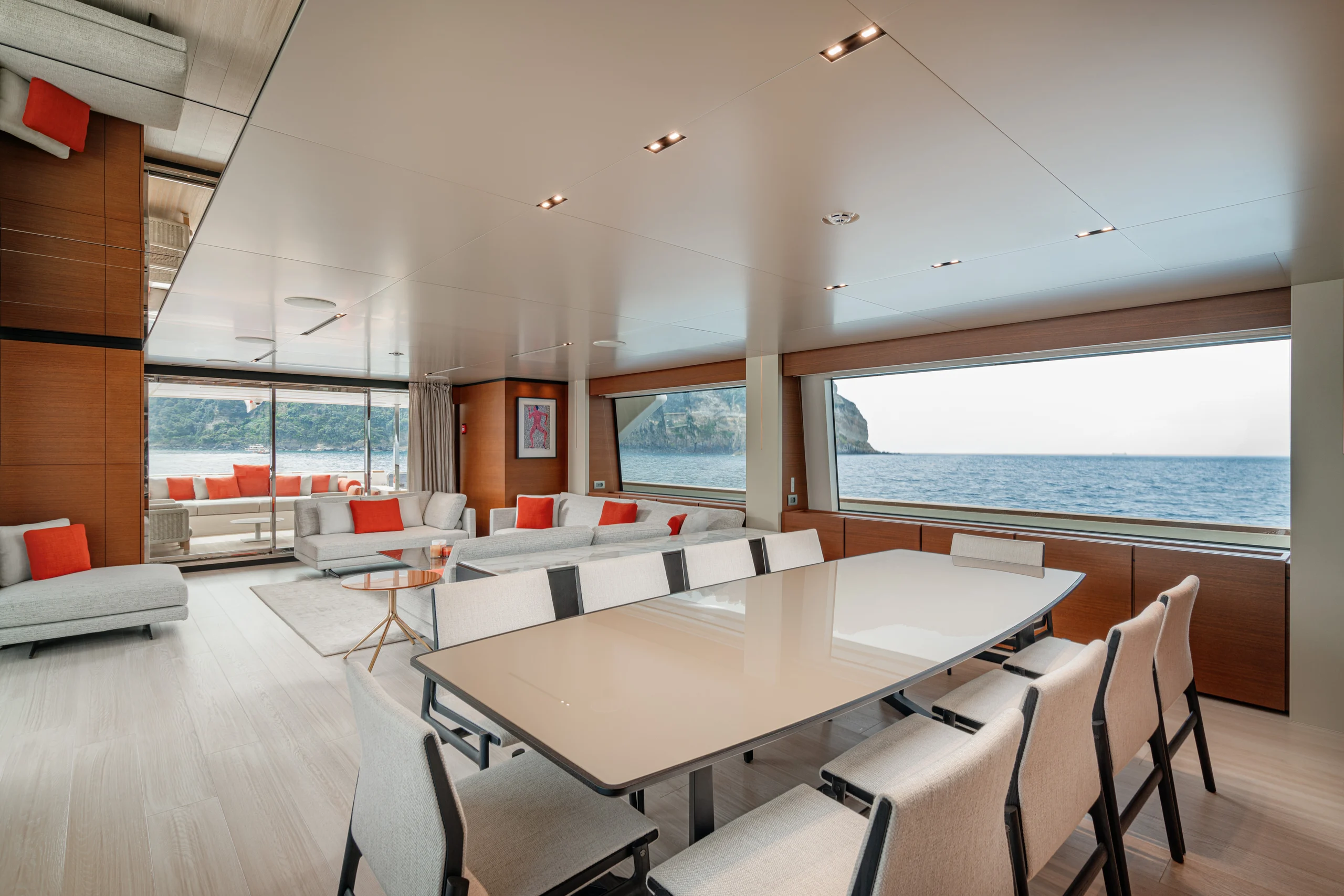 DIANA II - Custom Line 33m Amalfi Coast Luxury Crewed Superyacht charter interior dining