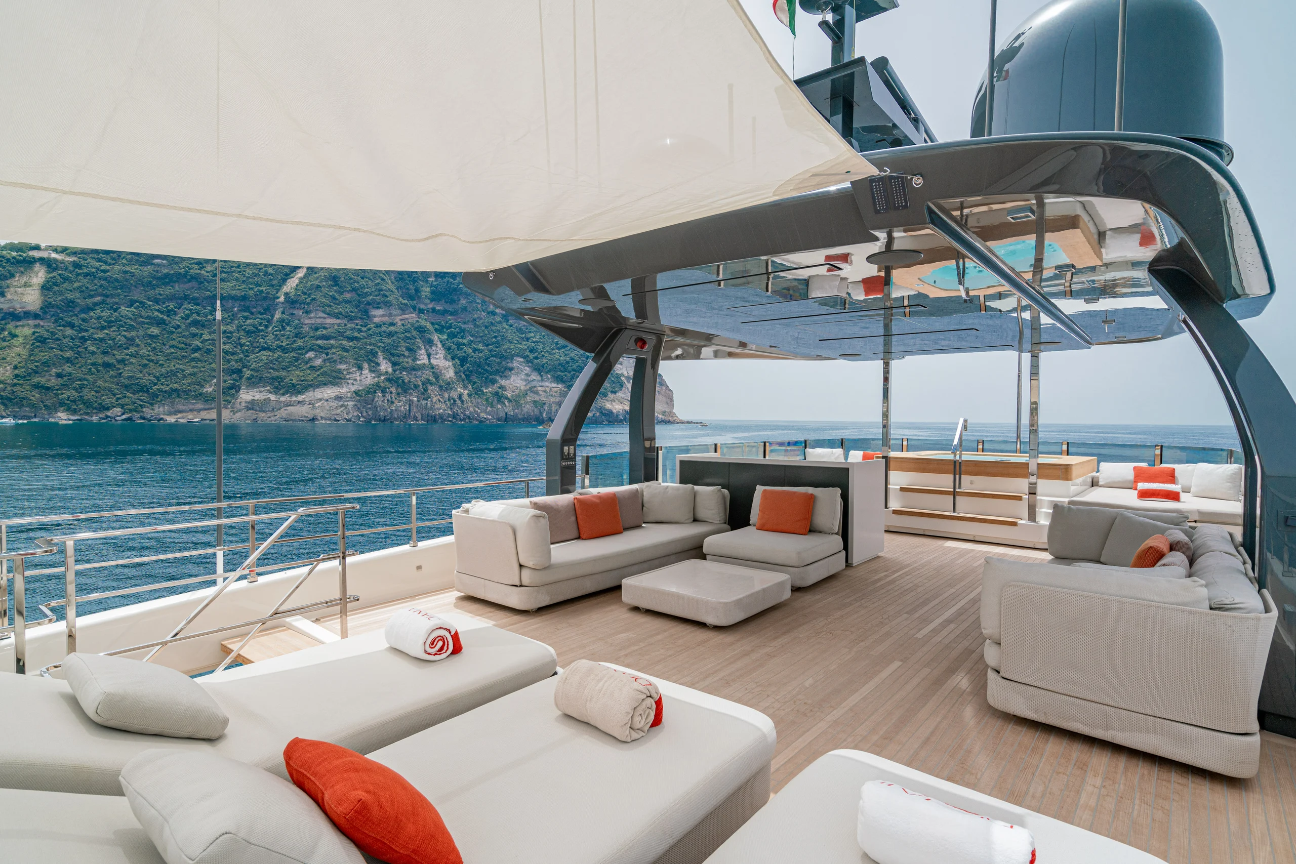 DIANA II - Custom Line 33m Amalfi Coast Luxury Crewed Superyacht charter flybridge