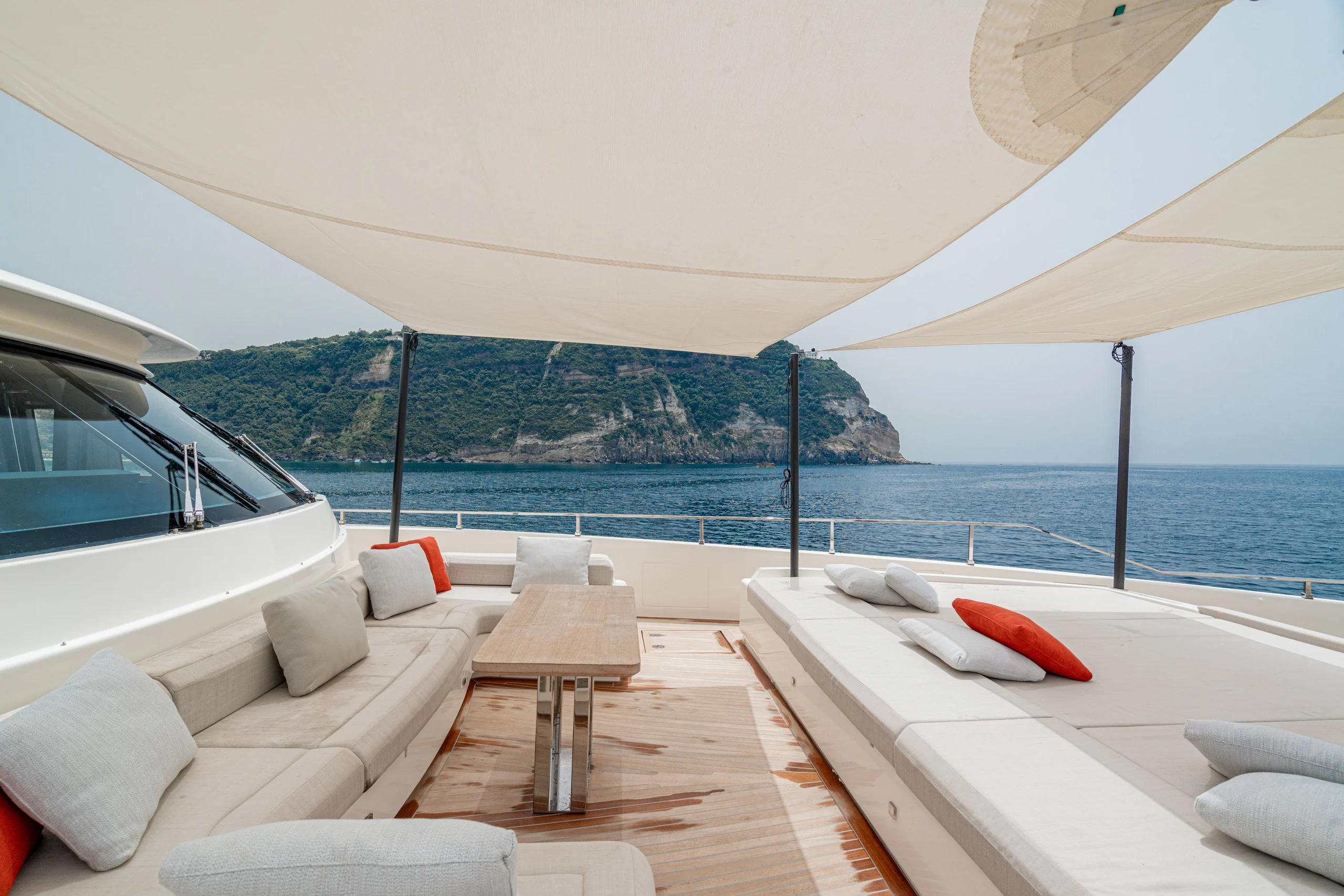 DIANA II - Custom Line 33m Amalfi Coast Luxury Crewed Superyacht charter  foredeck