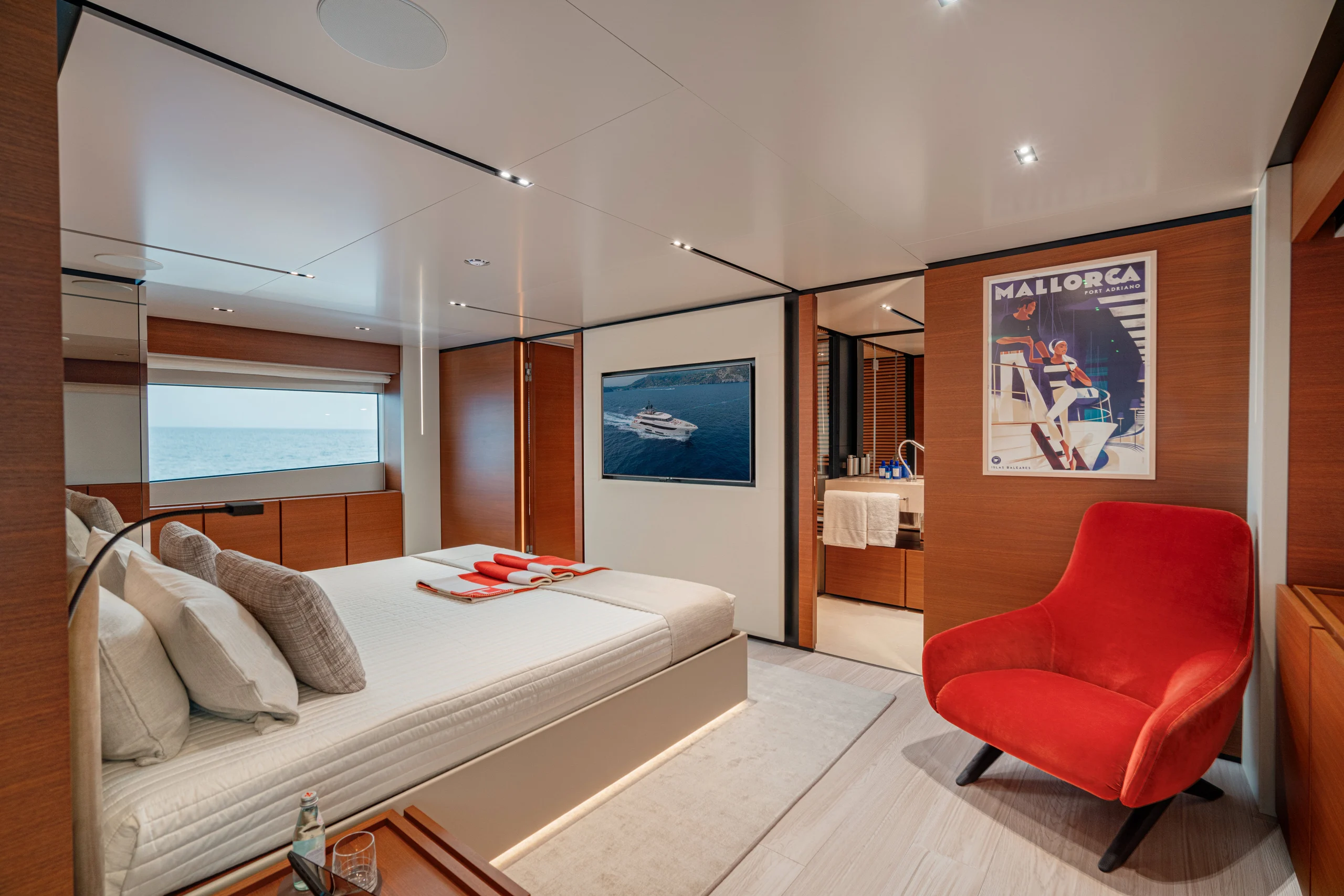 DIANA II - Custom Line 33m Amalfi Coast Luxury Crewed Superyacht charter master cabin