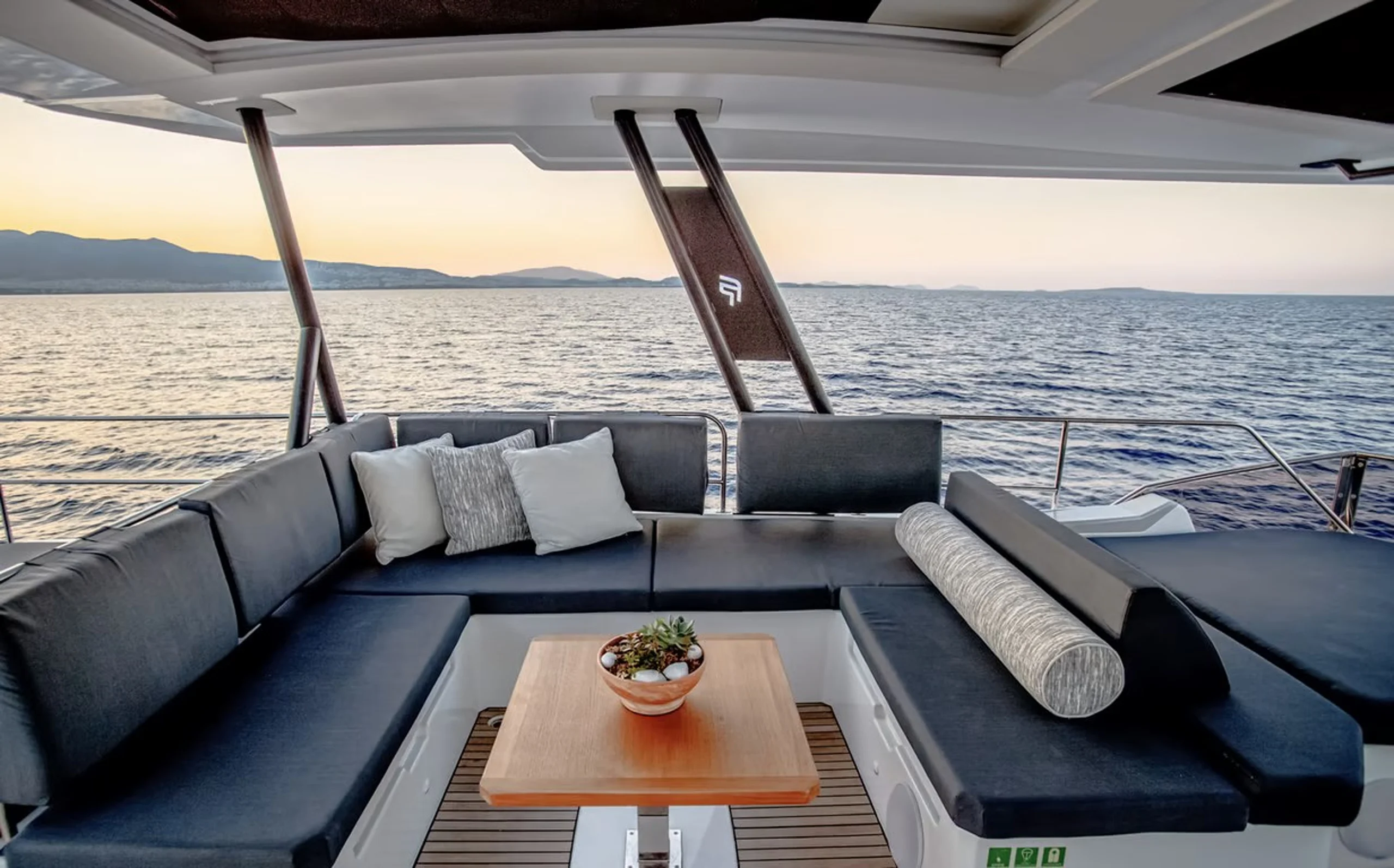 CORE - Fountaine Pajot 67 Power Catamaran flybridge