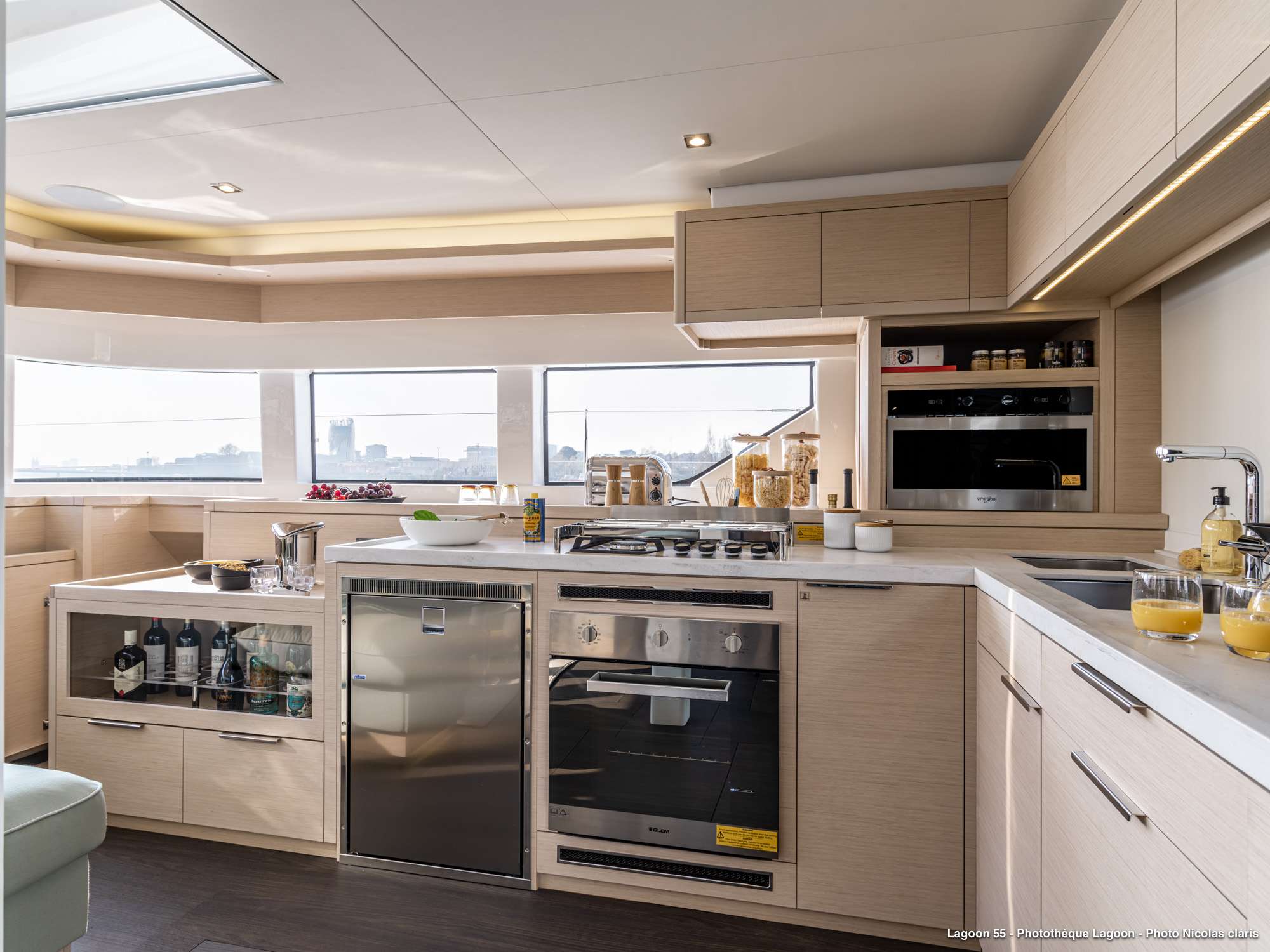 Lagoon 55 POSEIRA Greece Crewed Catamaran galley