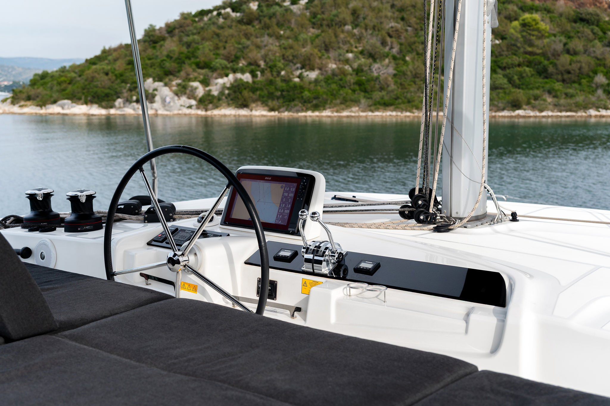 JOANSEA catamaran flybridge helm station