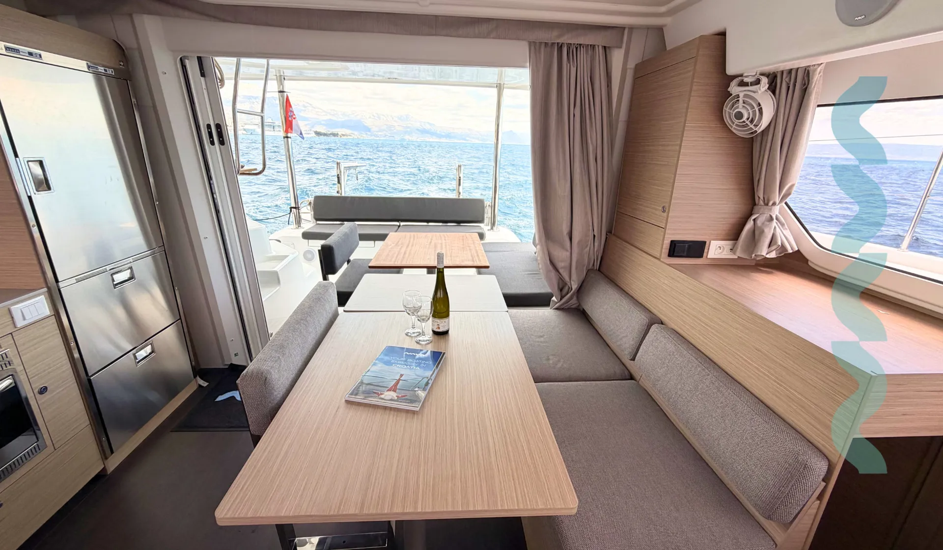 Lagoon 38 Bareboat Catamaran CORAL Saloon