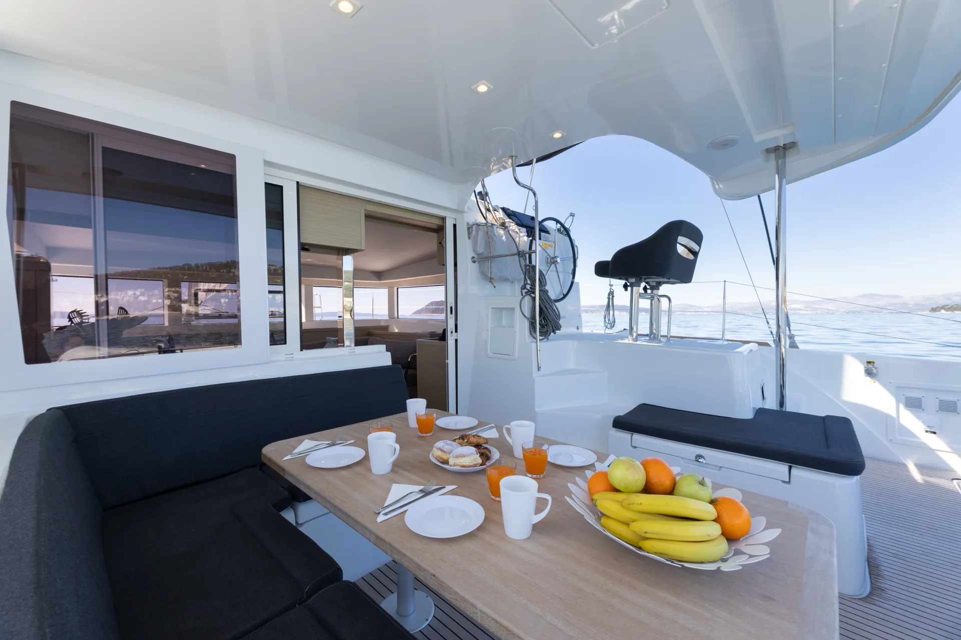 Croatia Bareboat Catamaran Lagoon 40 LINDA aft deck