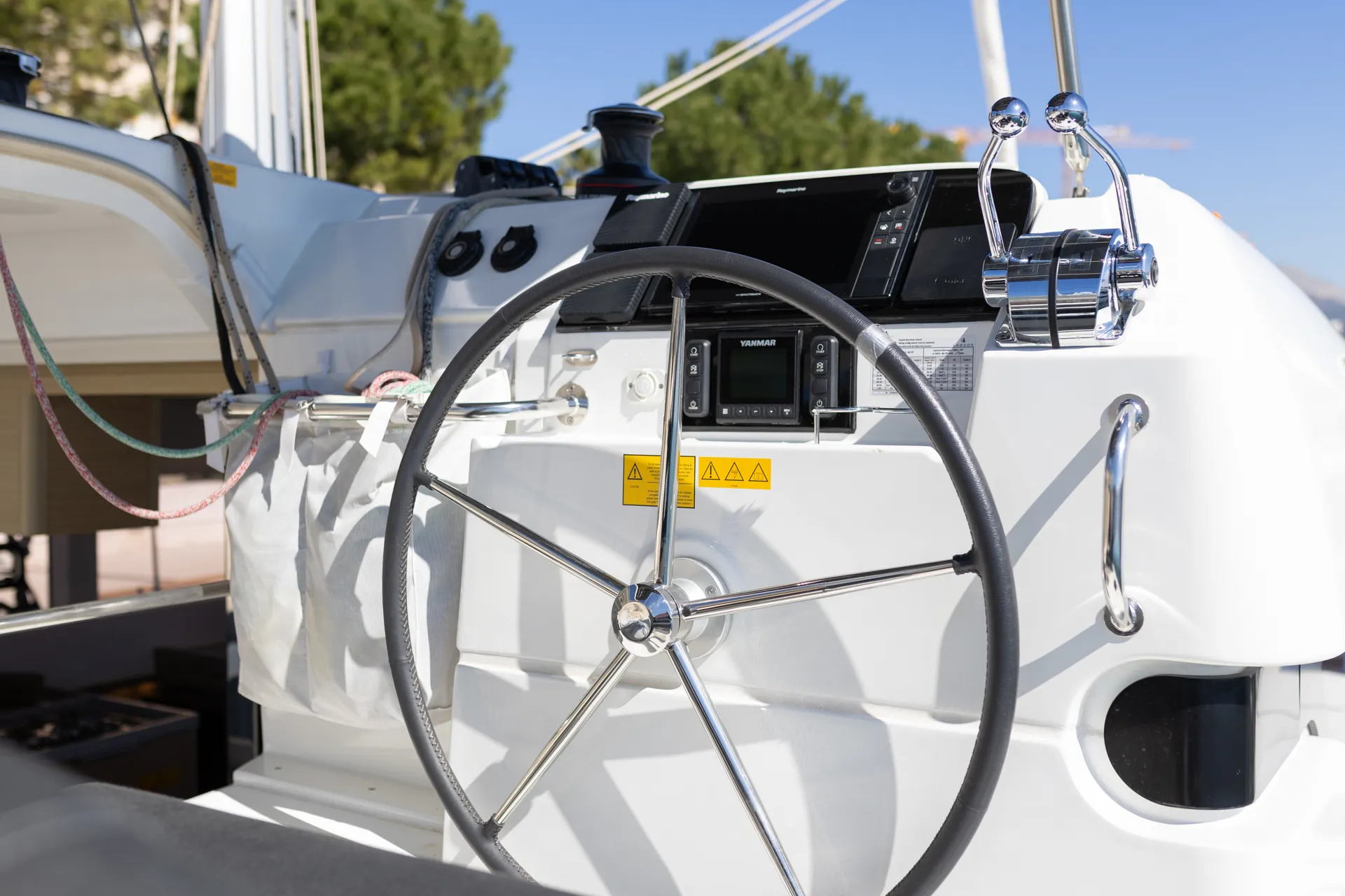 Croatia Bareboat Catamaran Lagoon 40 LINDA helm station