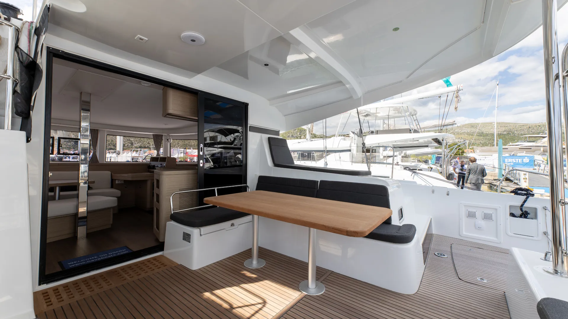 Croatia Bareboat Catamaran Lagoon 42 AVENTUS aft deck
