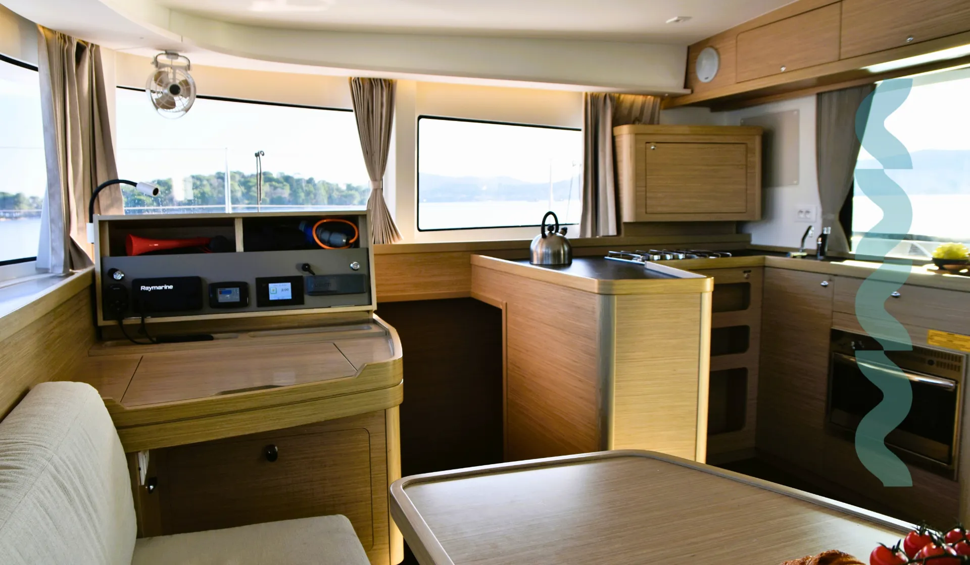 Croatia Bareboat Catamaran MAHI MAHI saloon & Galley