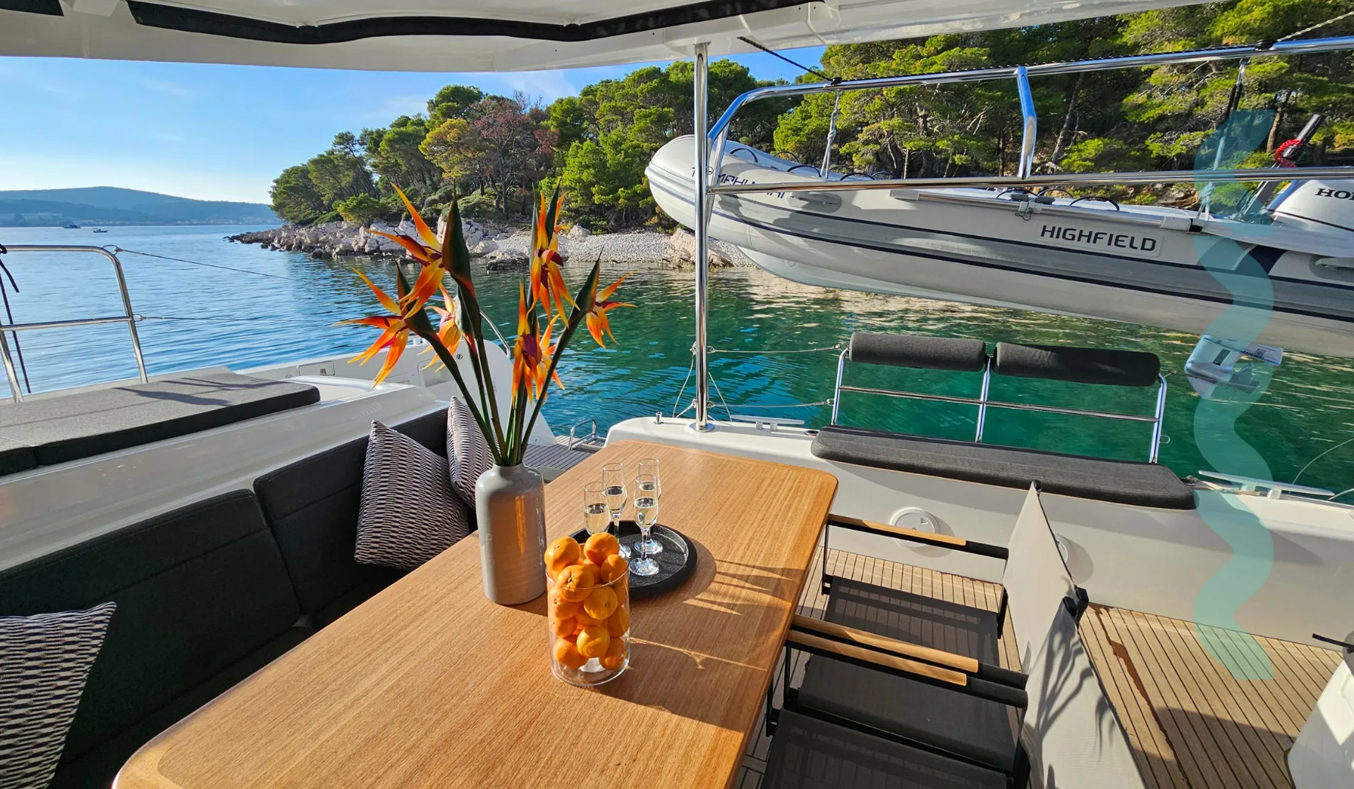 Croatia Bareboat Catamaran MAHI MAHI aft deck