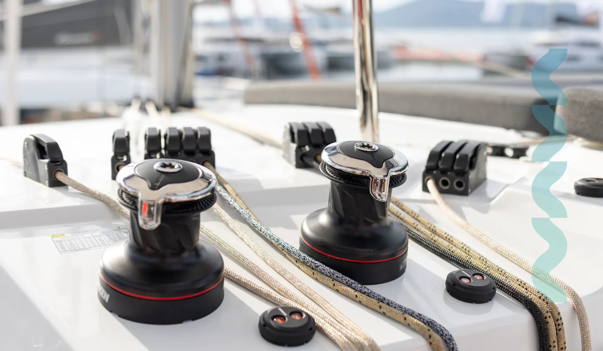 Lagoon 43 Croatia Bareboat Catamaran LA ROSE winches