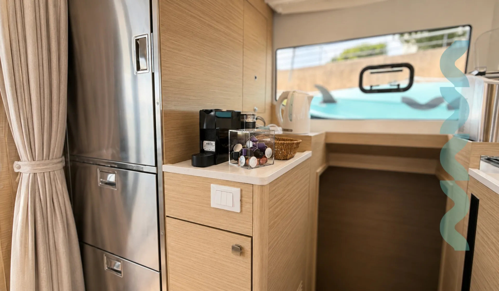 Lagoon 43 Croatia Bareboat Catamaran LA ROSE coffee area