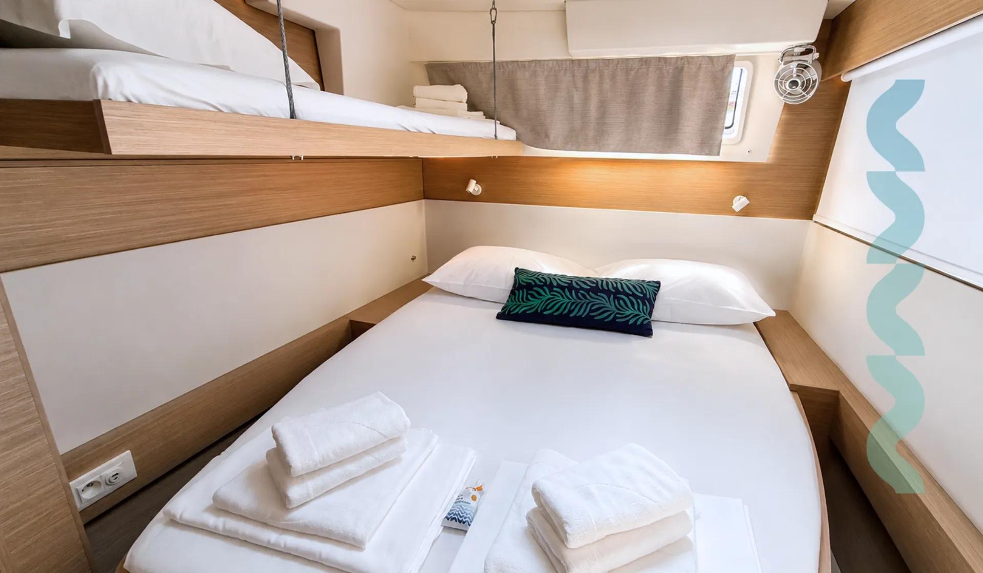 Lagoon 43 Croatia Bareboat Catamaran LA ROSE cabin