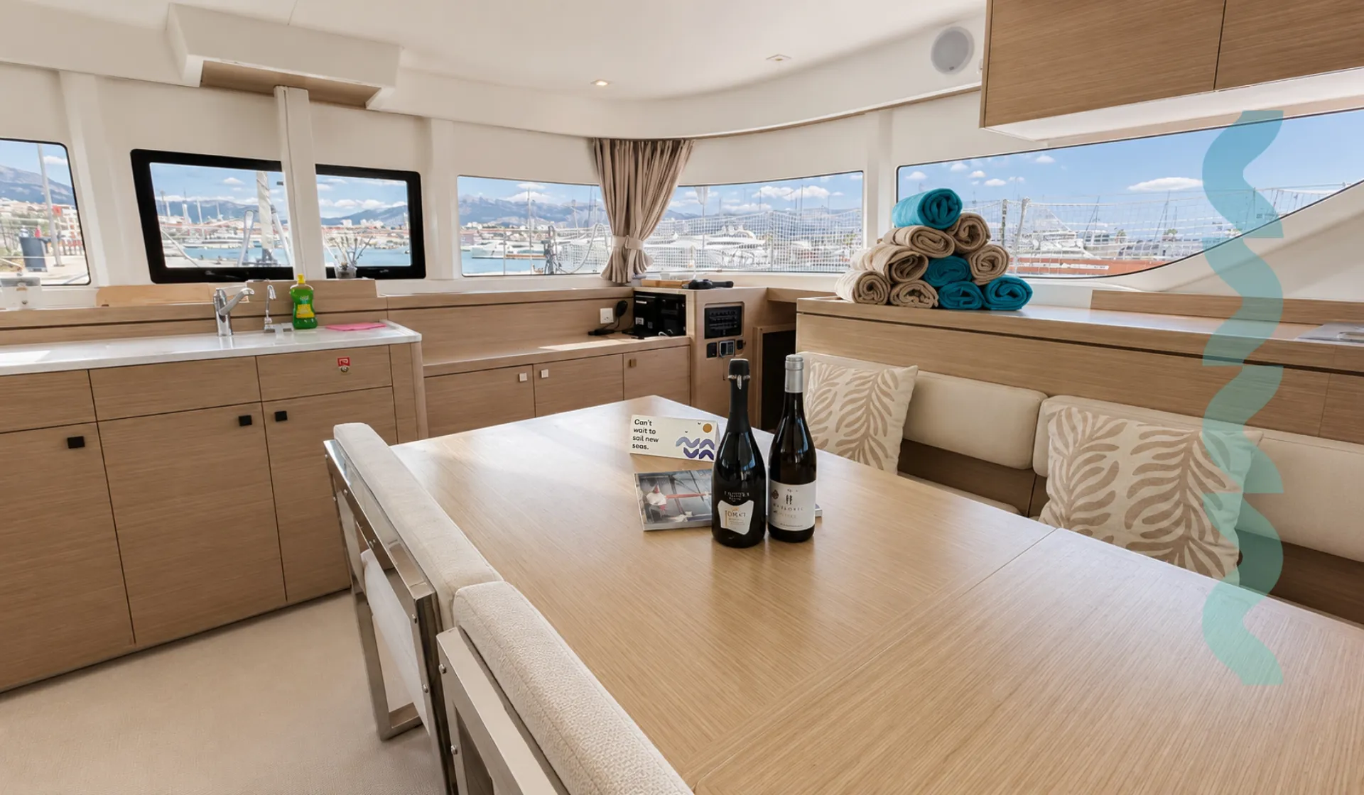 Lagoon 43 Croatia Bareboat Catamaran LA ROSE saloon