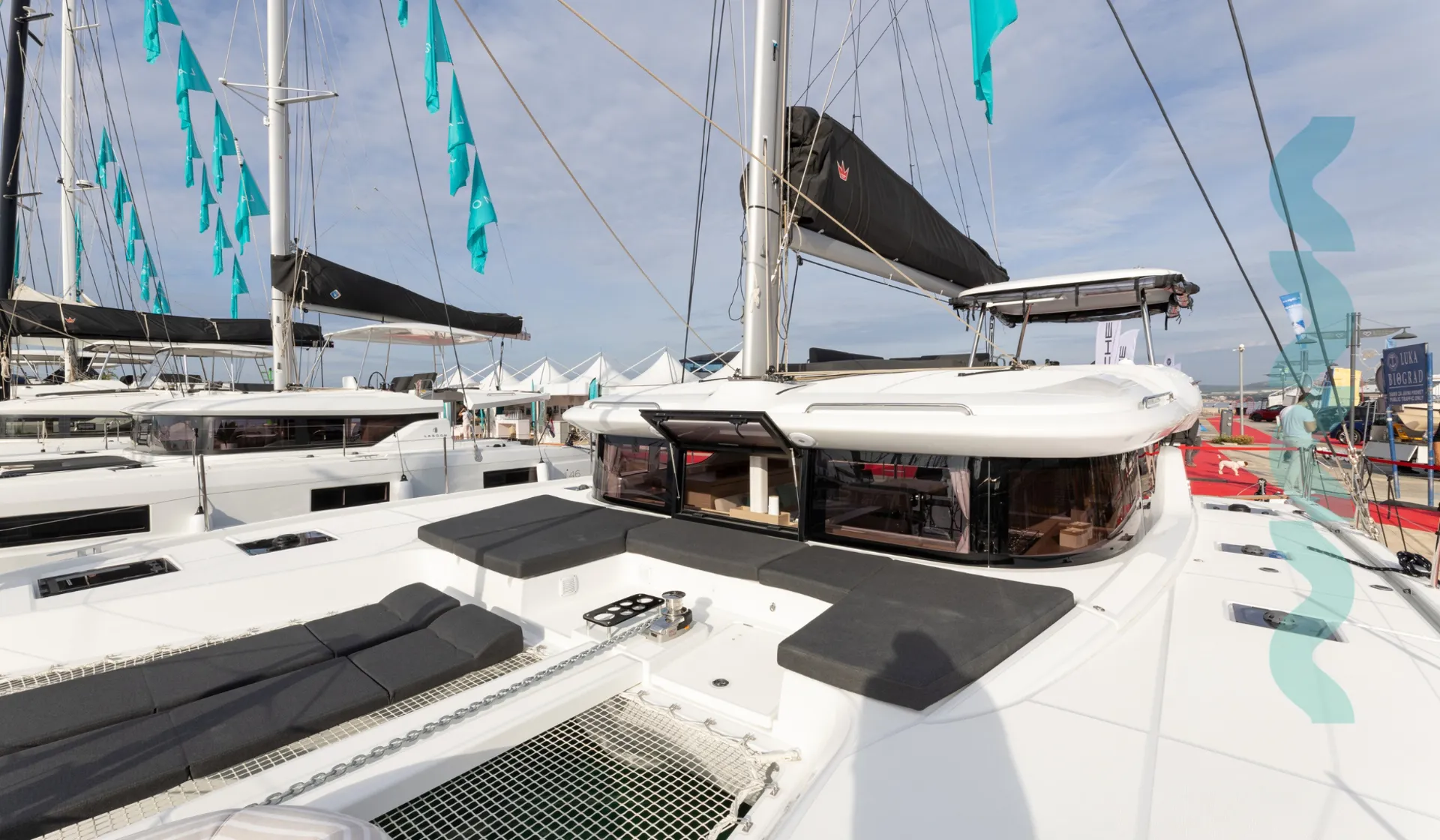 Lagoon 43 Croatia Bareboat Catamaran LA ROSE foredeck