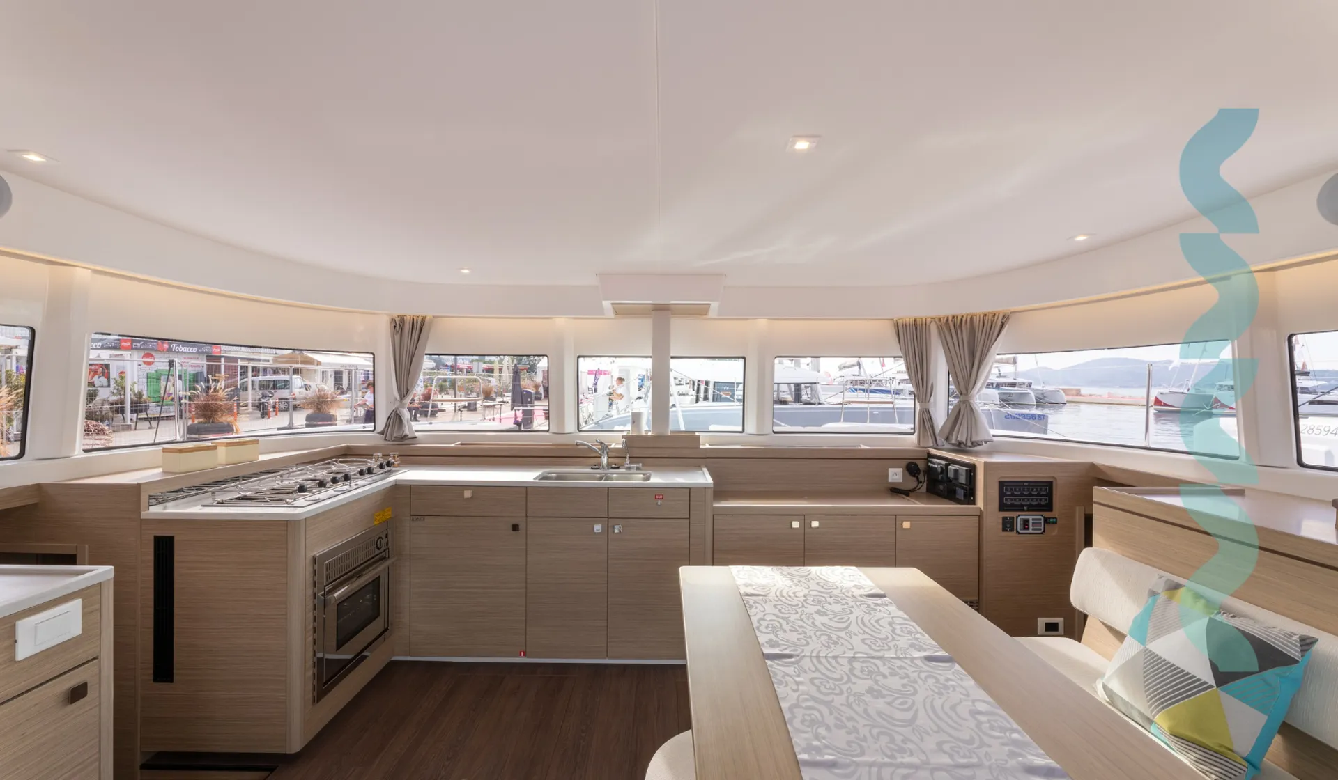 Lagoon 43 Croatia Bareboat Catamaran LA ROSE main saloon