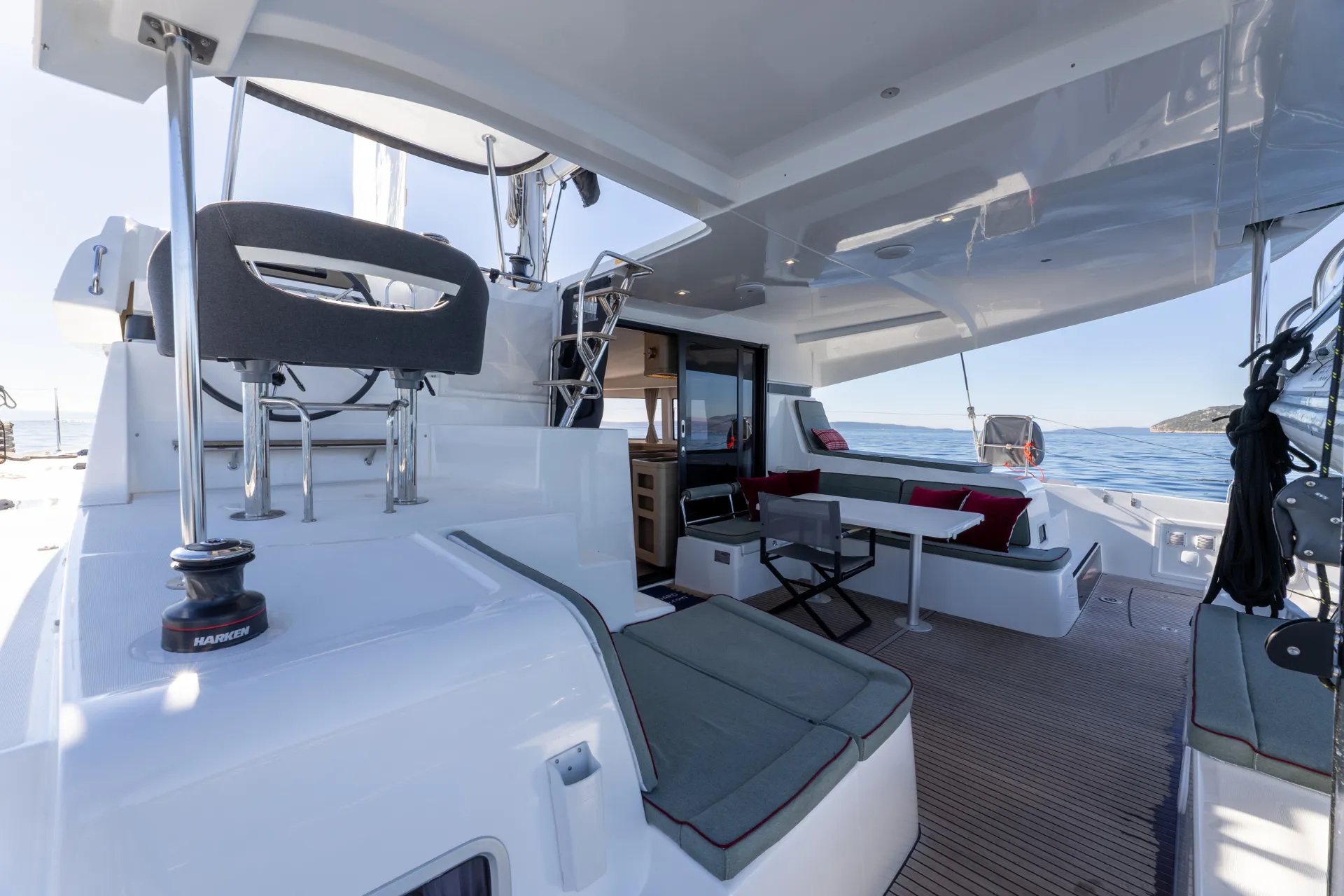 Croatia Bareboat Catamaran SAX IV Lagoon 42 saloon