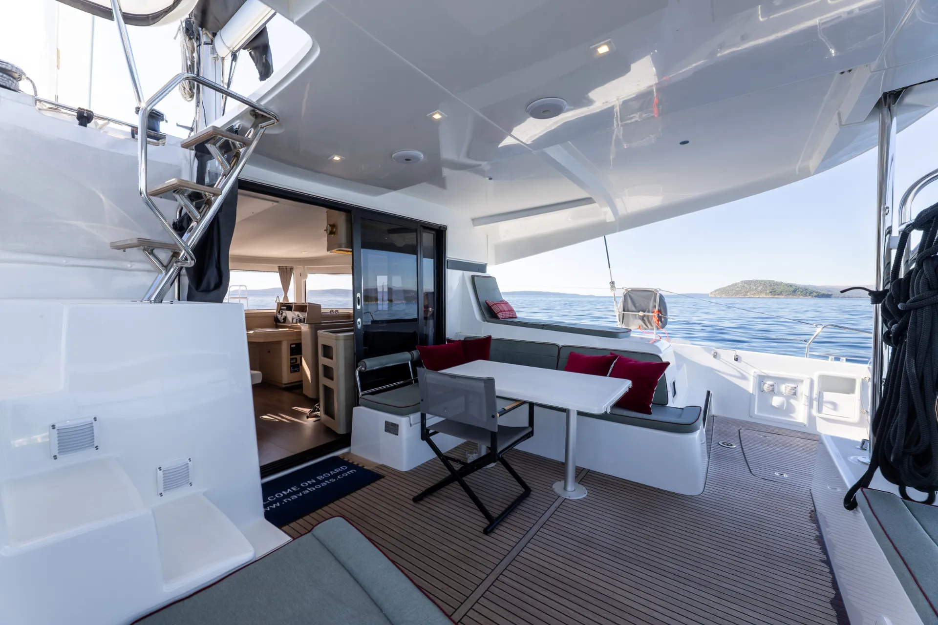 Croatia Bareboat Catamaran SAX IV Lagoon 42 main aft deck