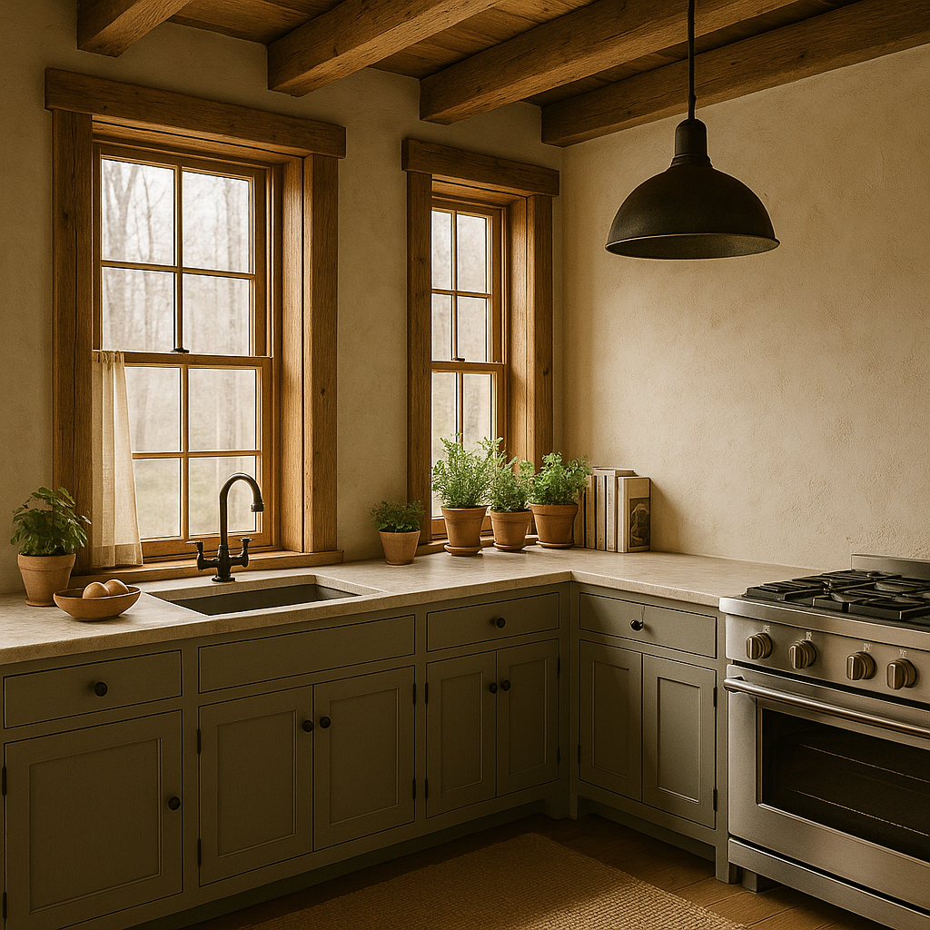 natural wood window trim