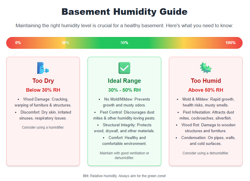 ideal basement humidity level