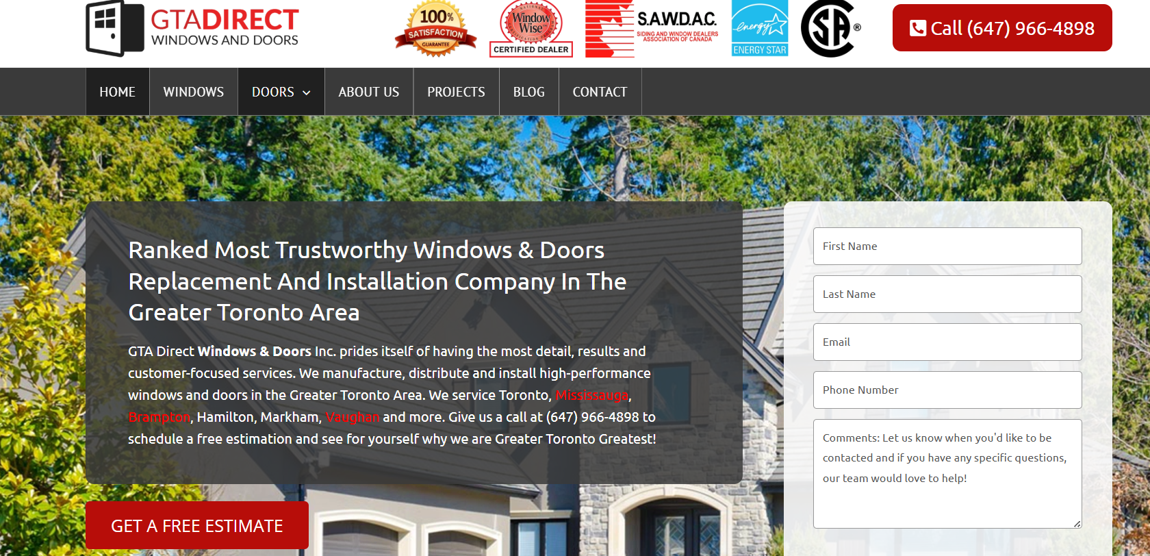 GTA Direct window company Hamilton