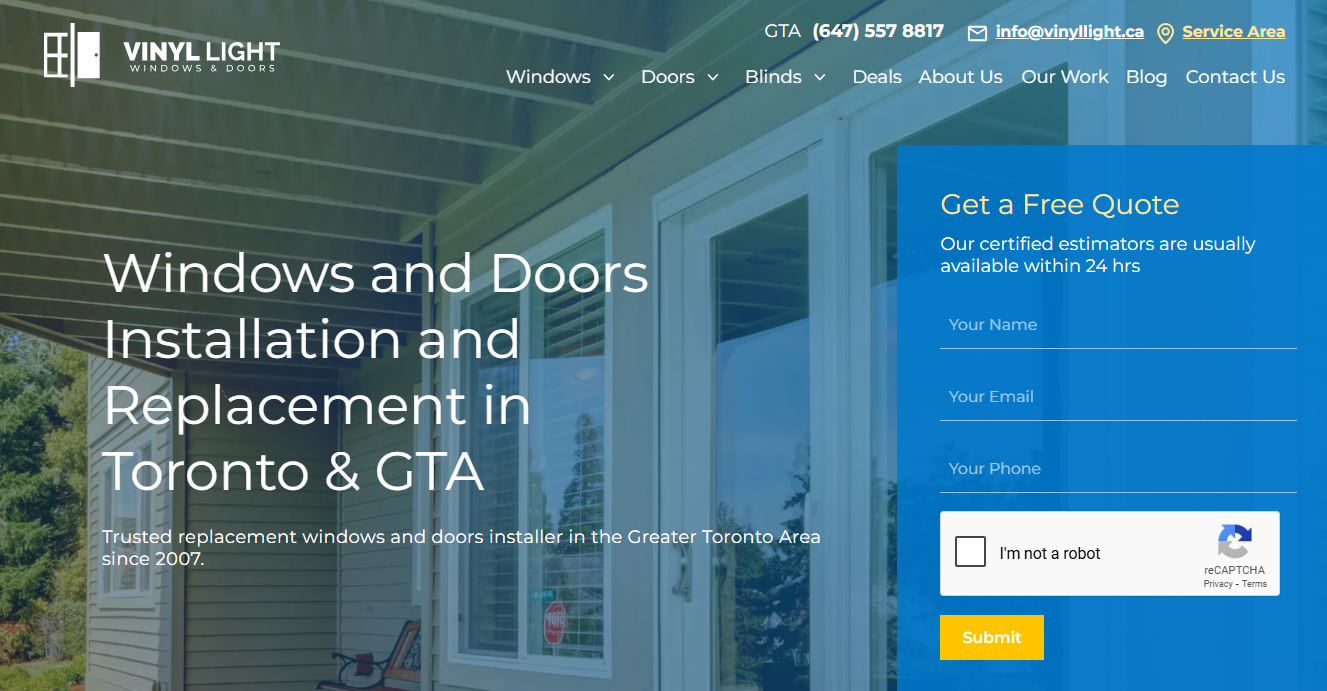 Vinyl Light window company Hamilton