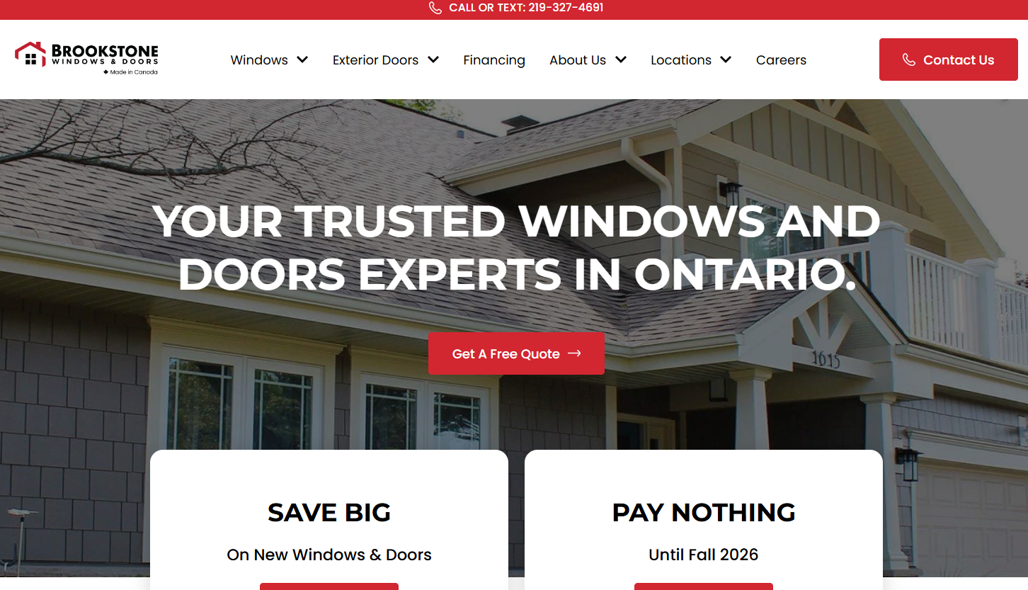 Brookstone window company in Barrie