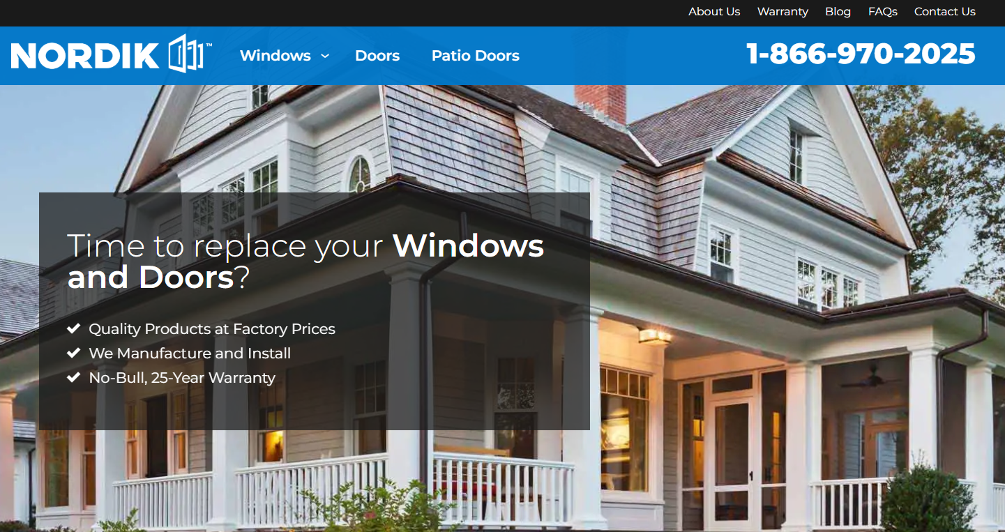 Nordik window company Toronto