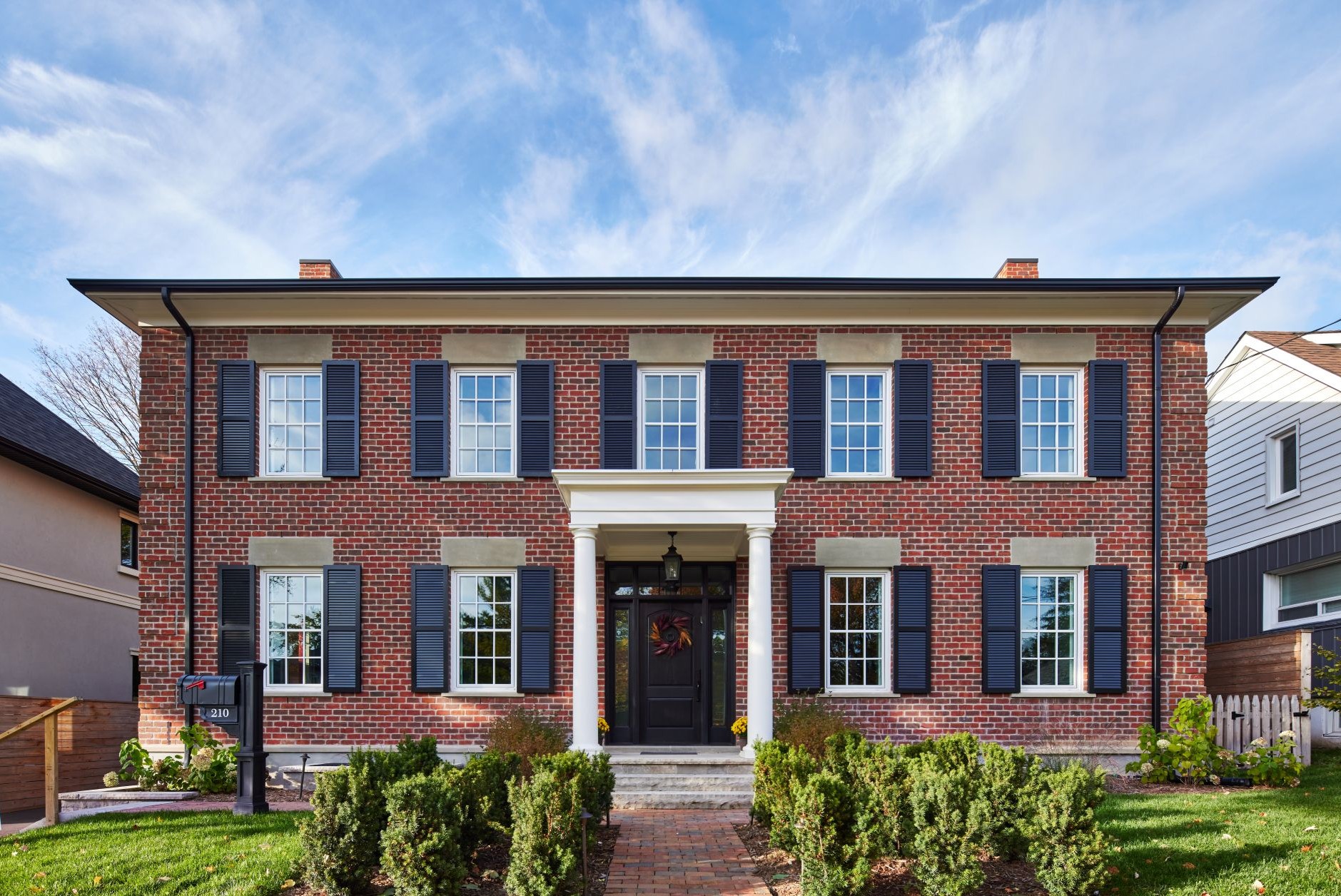 front door with sidelights