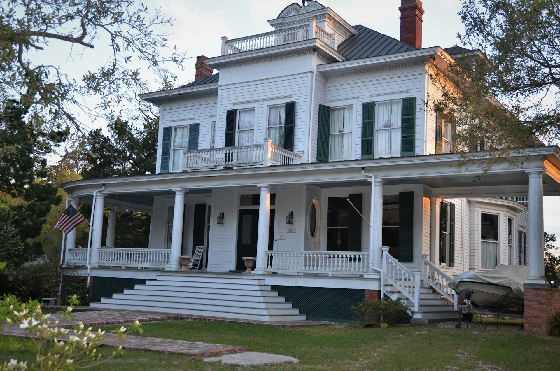 a home with a wraparound porch