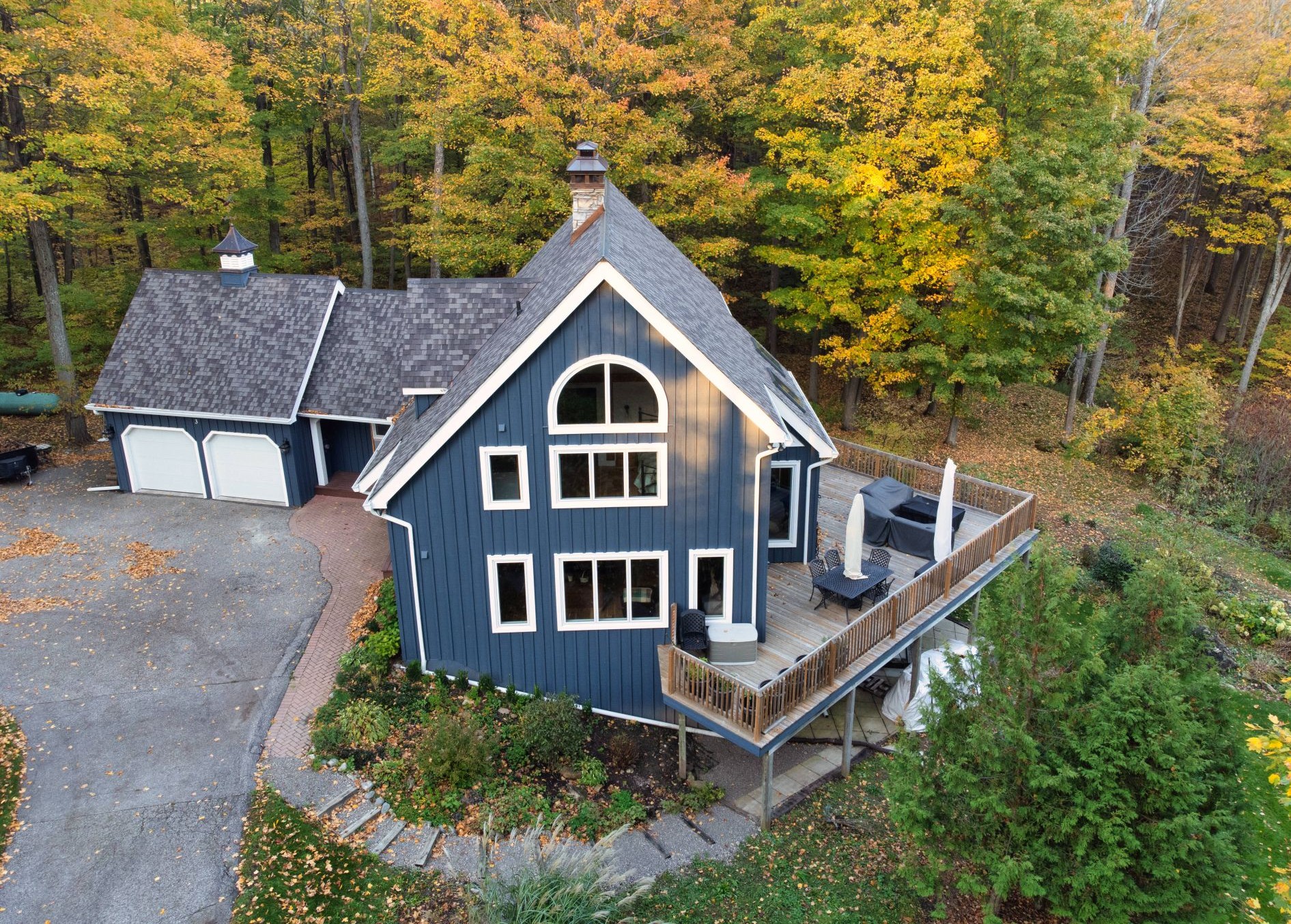 house with brickmould windows