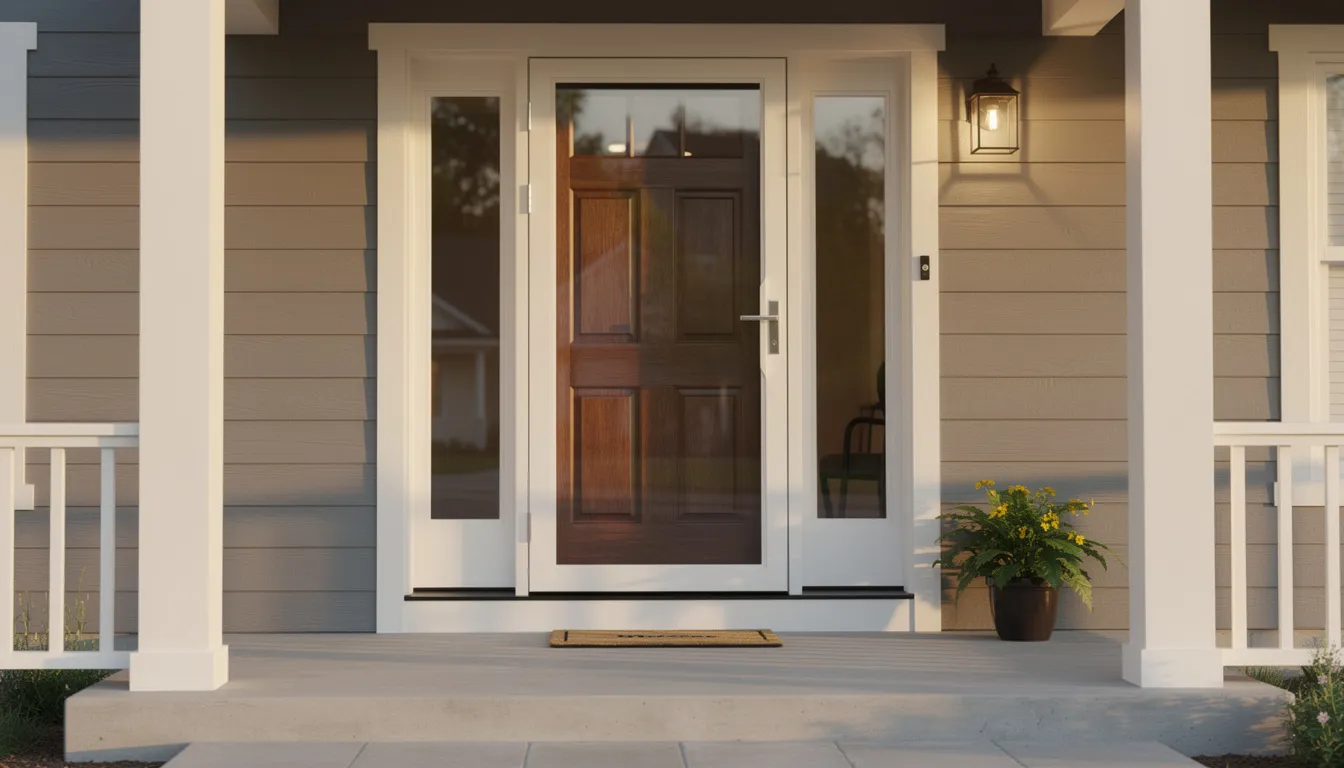 front door with a storm door