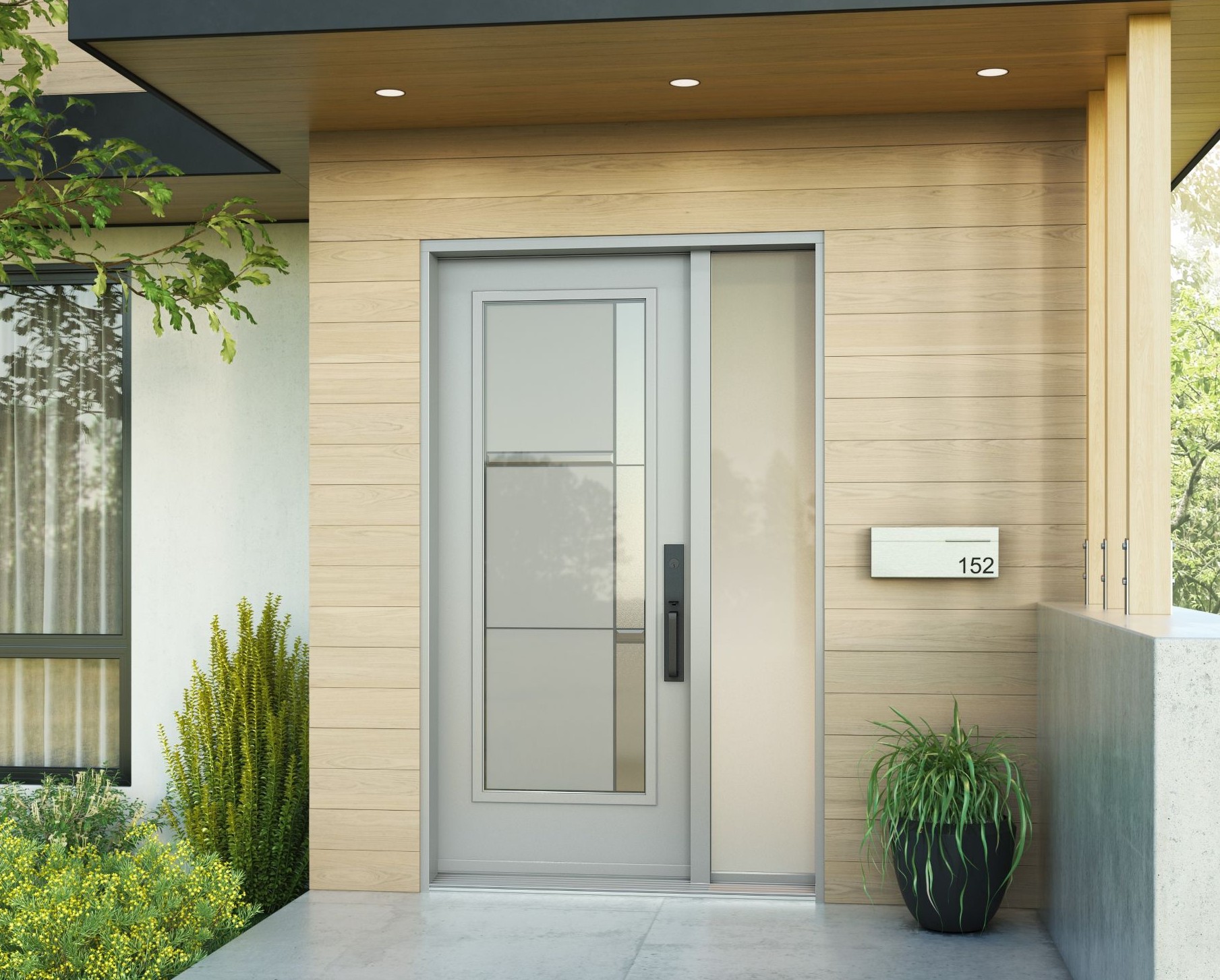 front door with one sidelight ideas