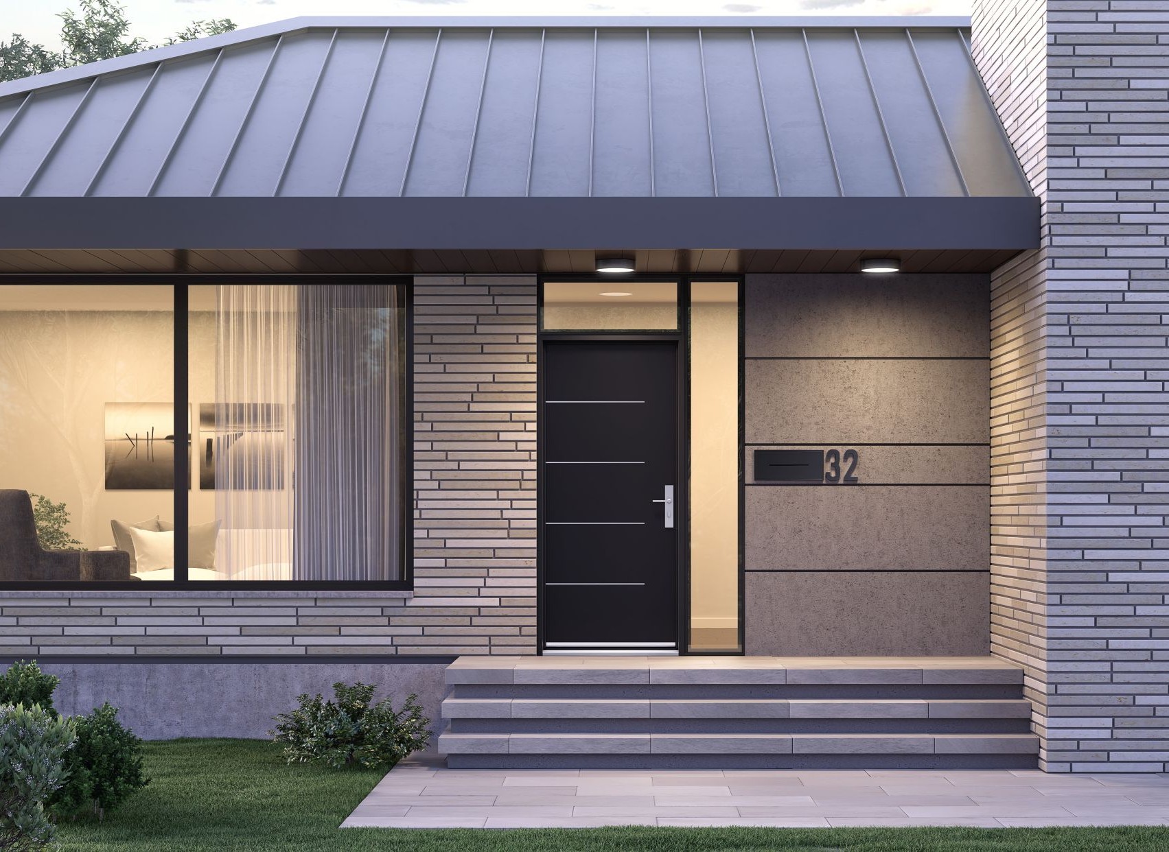 entry door with sidelight